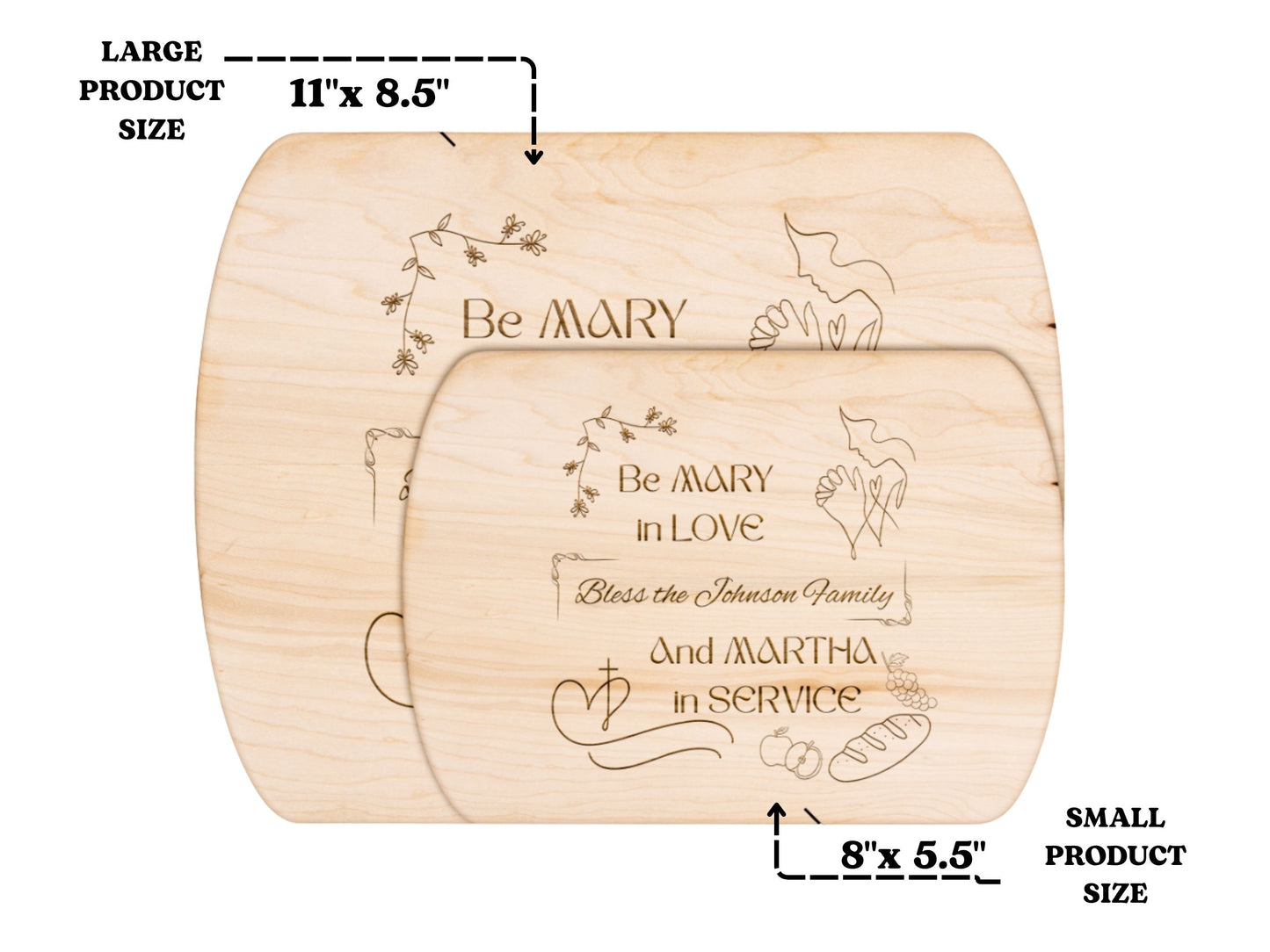 Personalized Christian Cutting Board-Faith-Based Kitchen Decor  Gift for Wife