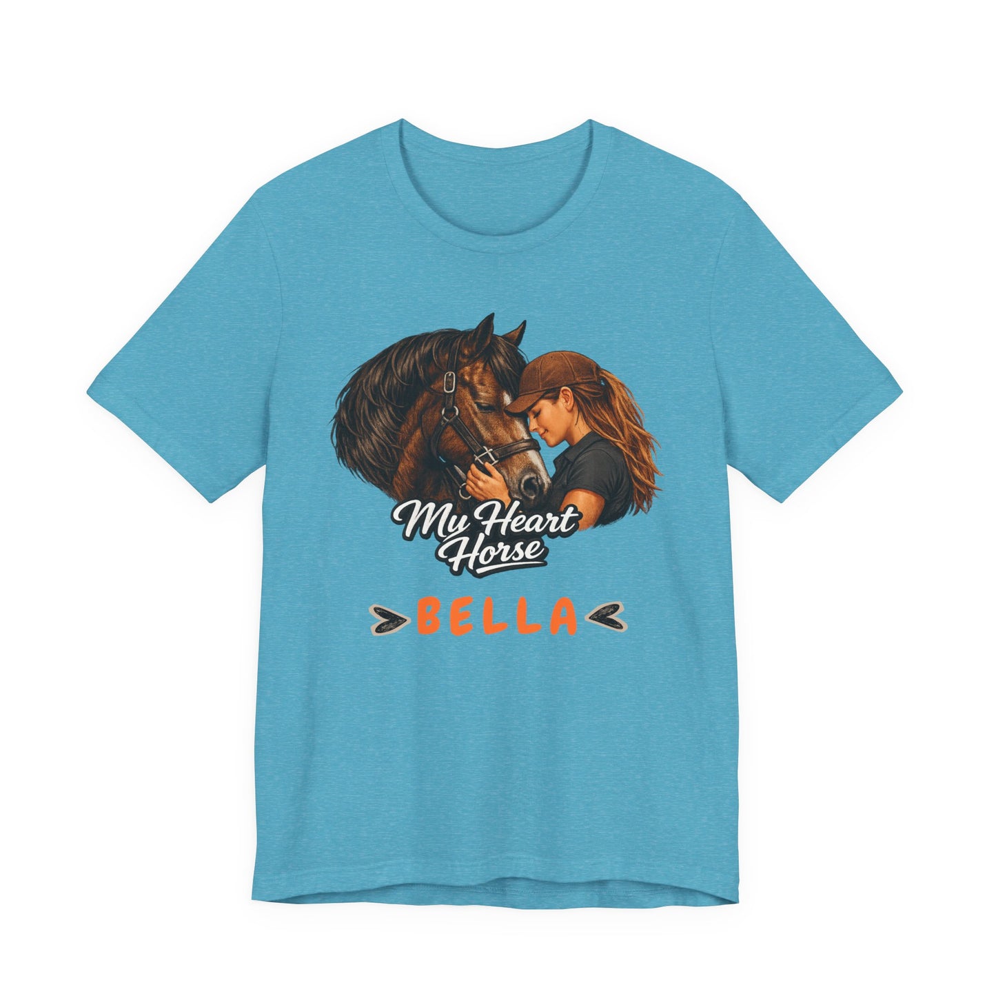 My Heart Horse Bella T-Shirt — Personalized Equestrian Tee