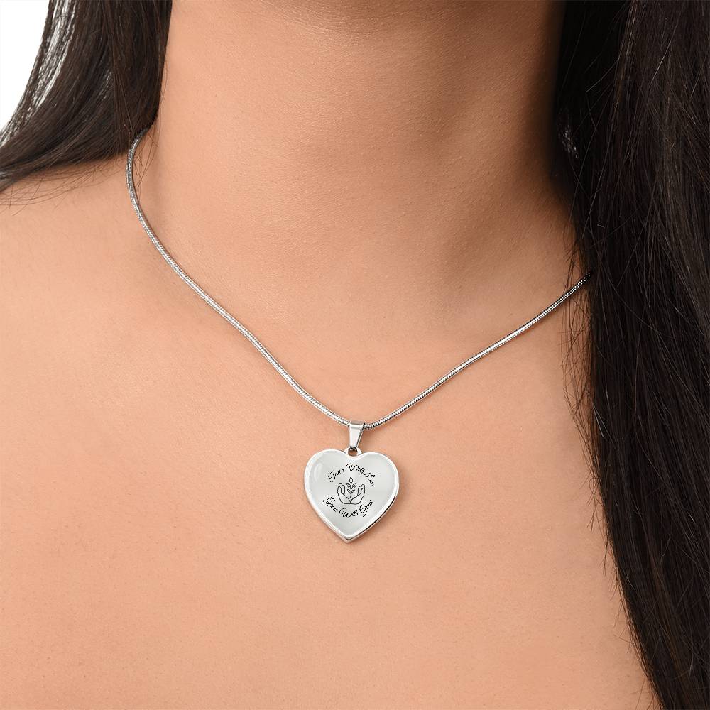 Teach With Love Heart Necklace – Father to Daughter Gift