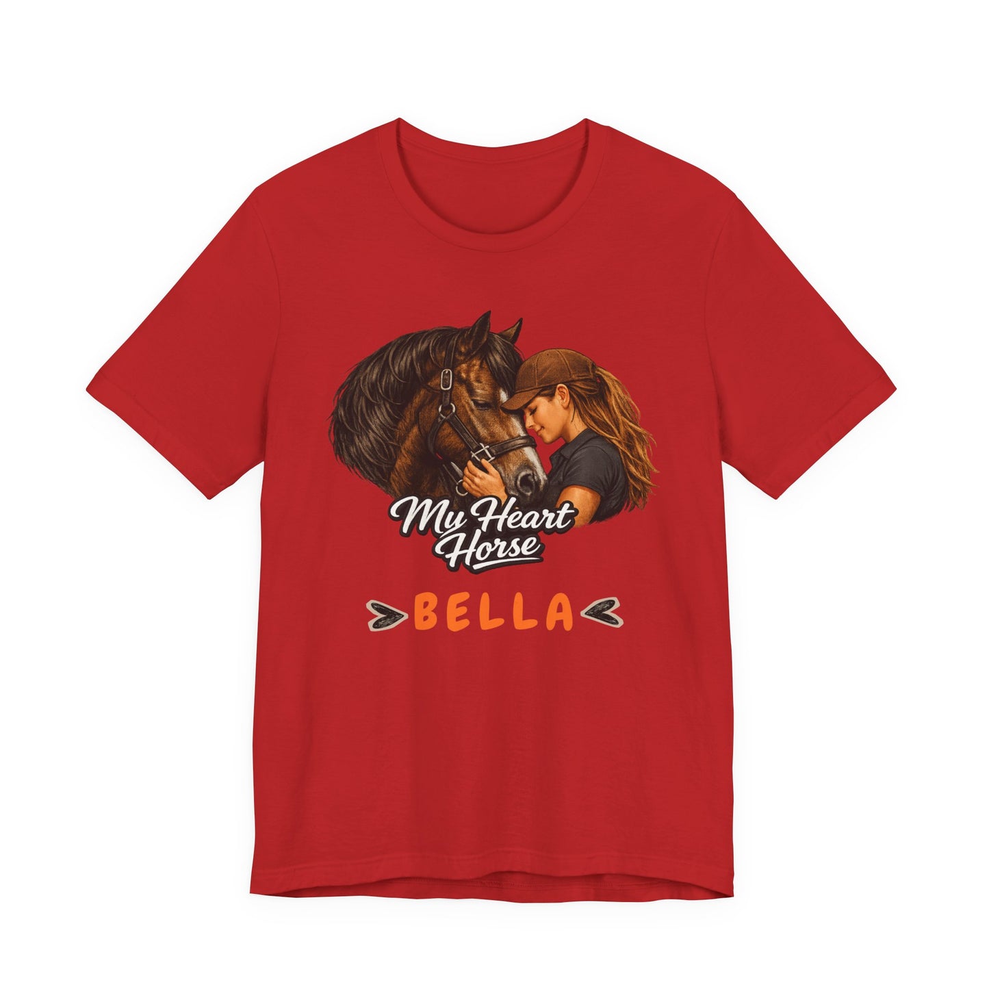 My Heart Horse Bella T-Shirt — Personalized Equestrian Tee