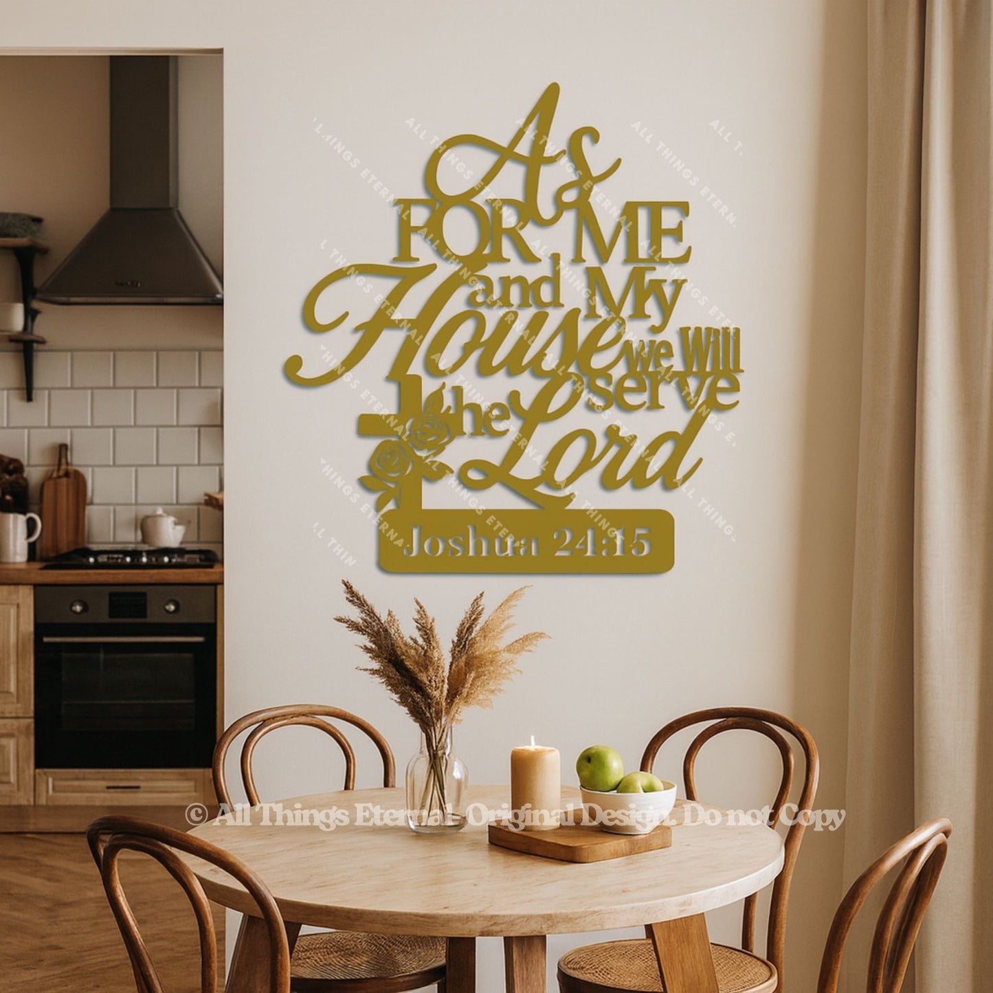 Joshua 24:15 Wall Art | As for Me & My House We Will Serve the Lord