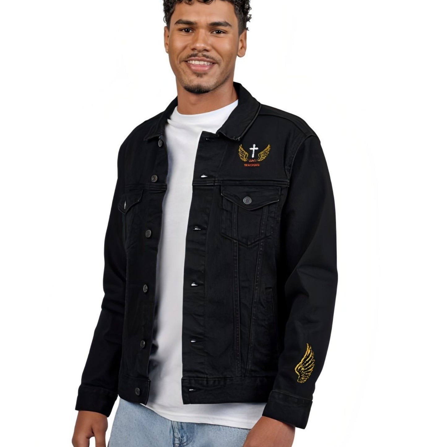 Unisex Christian Denim Jacket – Holy Warrior Religious Apparel