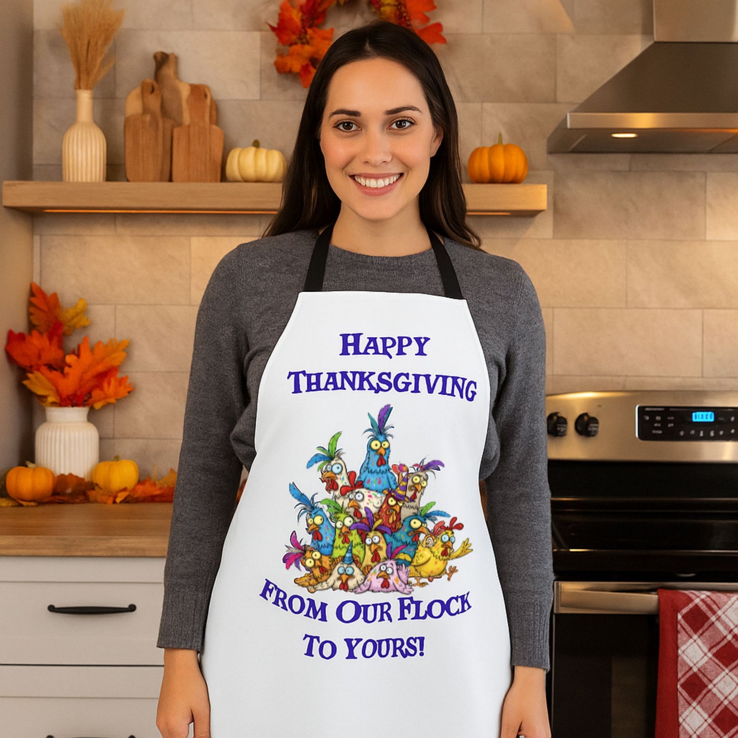 Happy Thanksgiving Apron | Funny Fall Cooking & Baking Gift