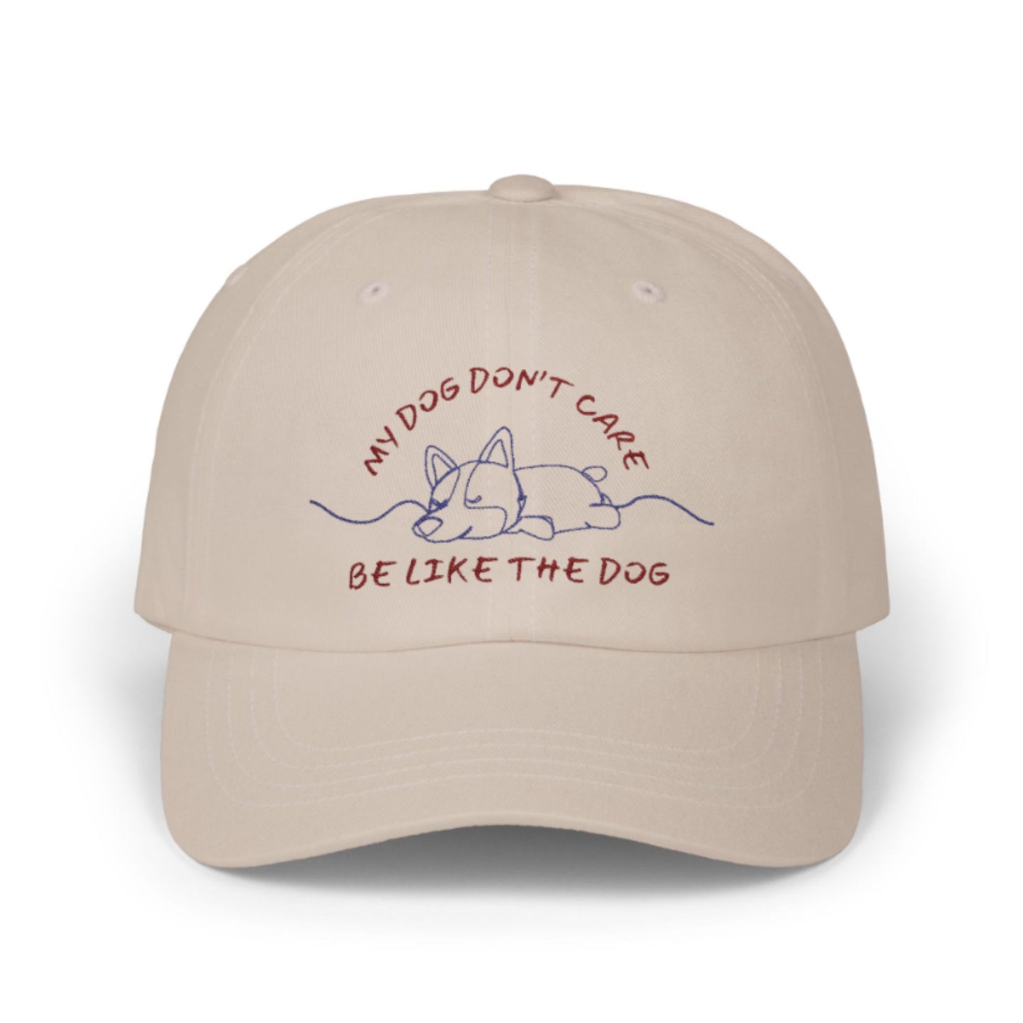Funny Dog Dad Hat – “My Dog Don’t Care” Embroidered Adjustable Cap