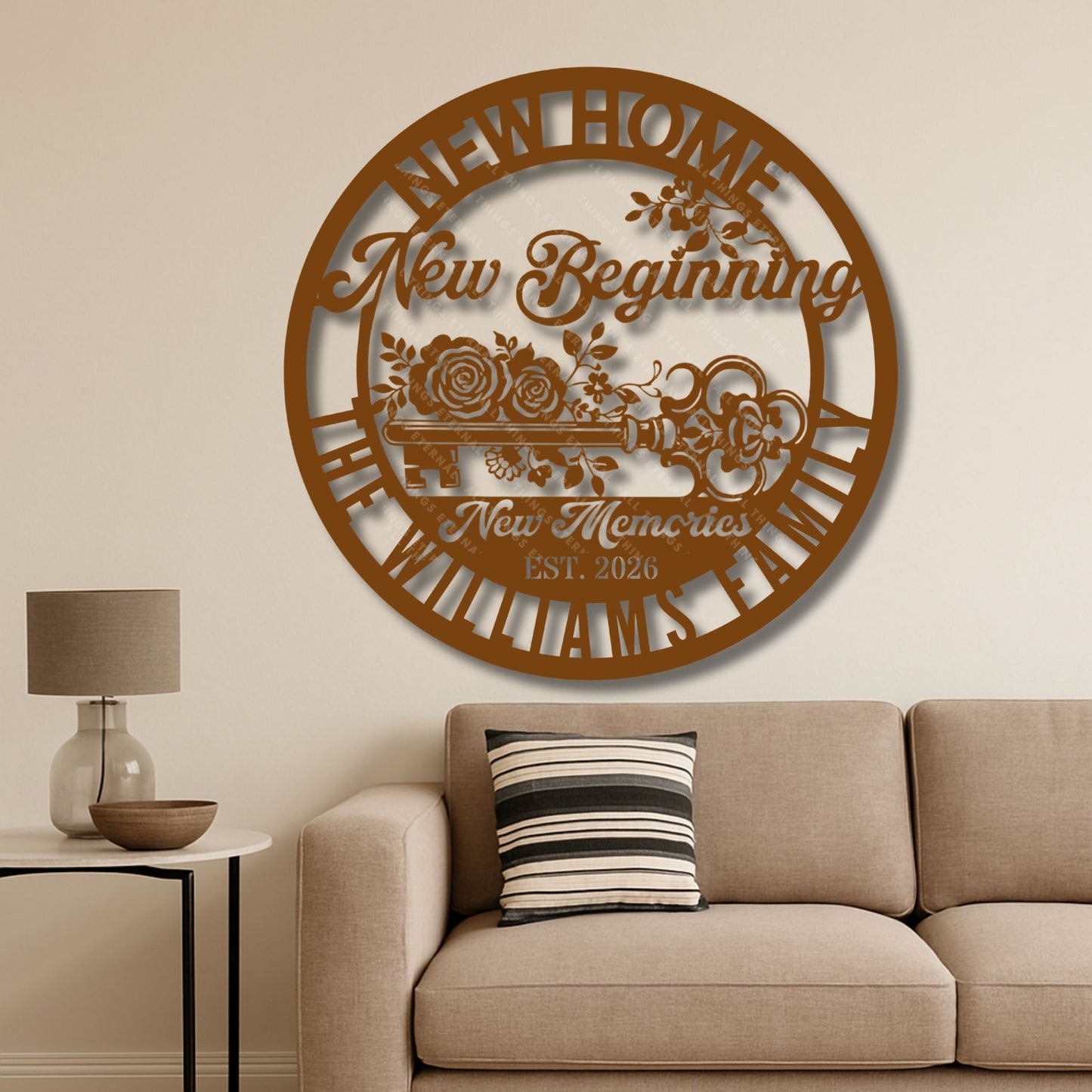 Personalized New Home Metal Sign – Housewarming Gift for New Homeowners