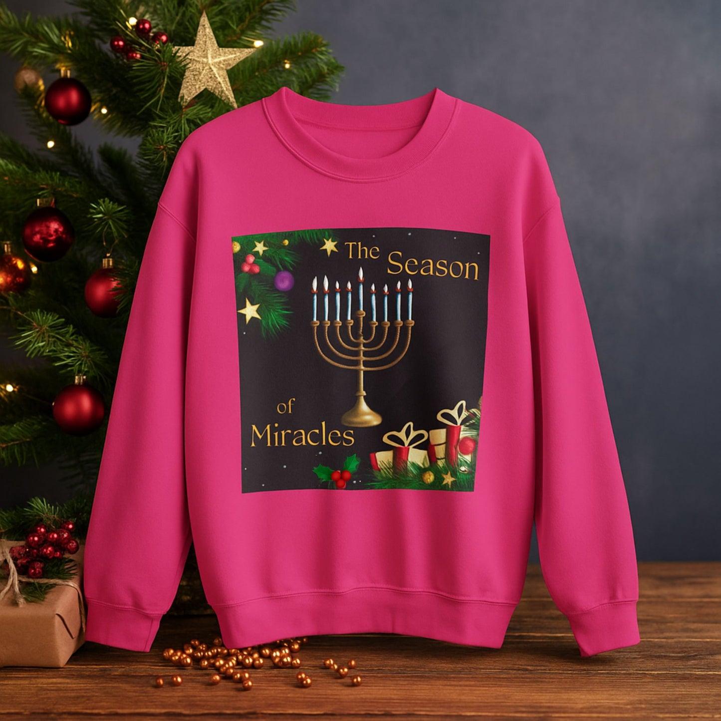 Season of Miracles Sweatshirt | Hanukkah & Christmas Unisex Sweatshirt