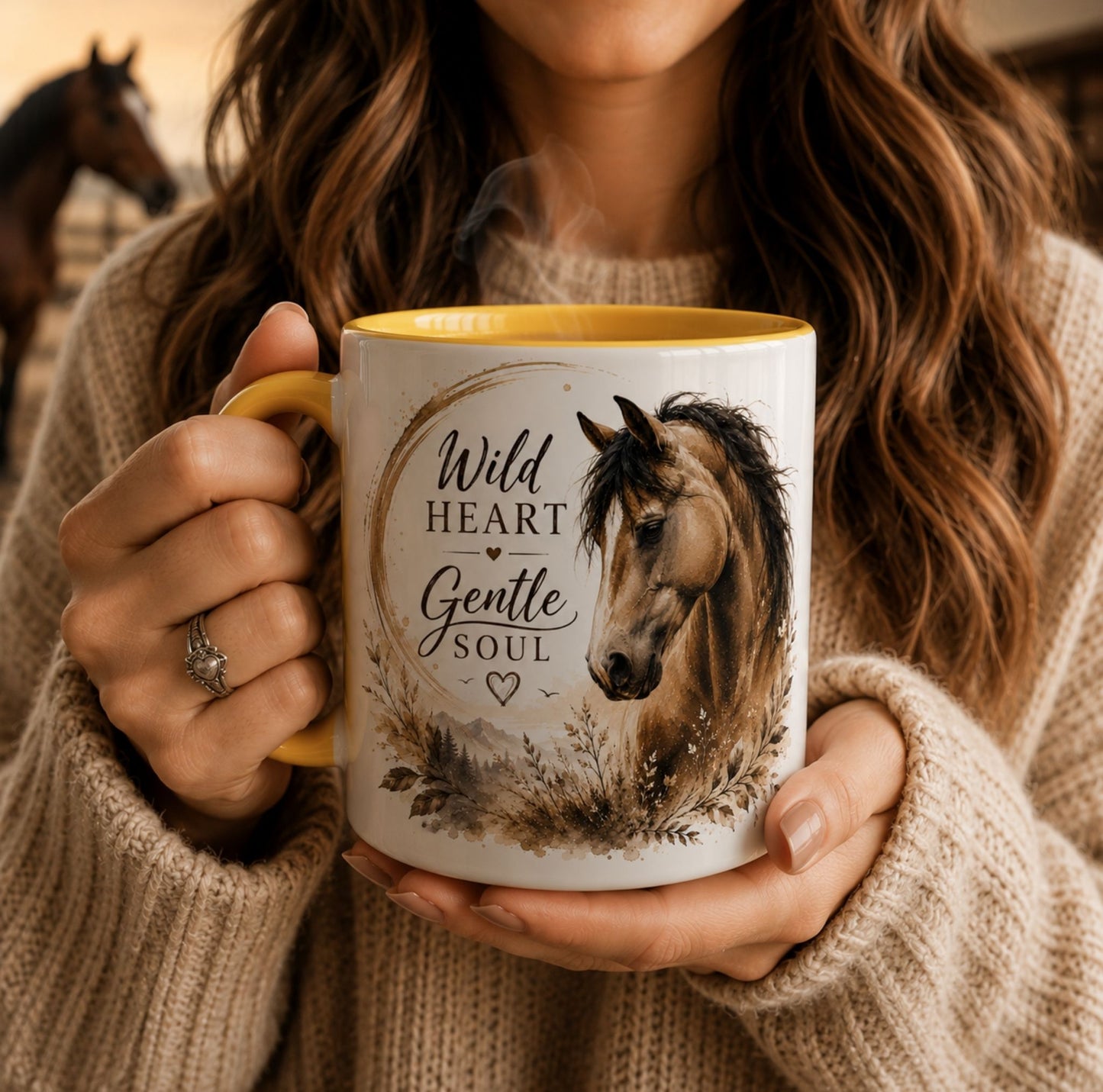 Wild Heart Gentle Soul Horse Mug – Equestrian Coffee Cup Gift for Horse Owners
