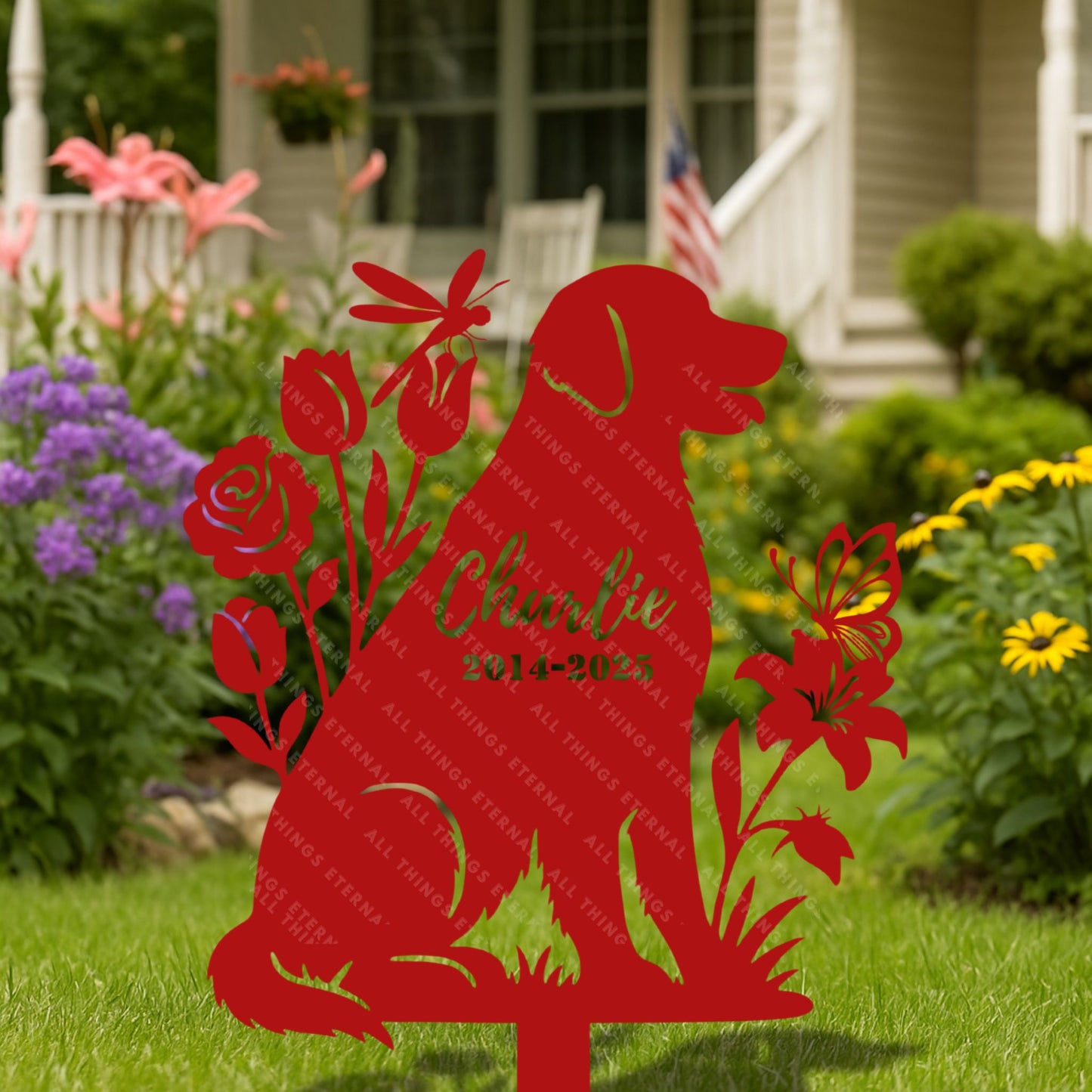 Personalized Dog Memorial Stake – Custom Pet Grave Marker Gift