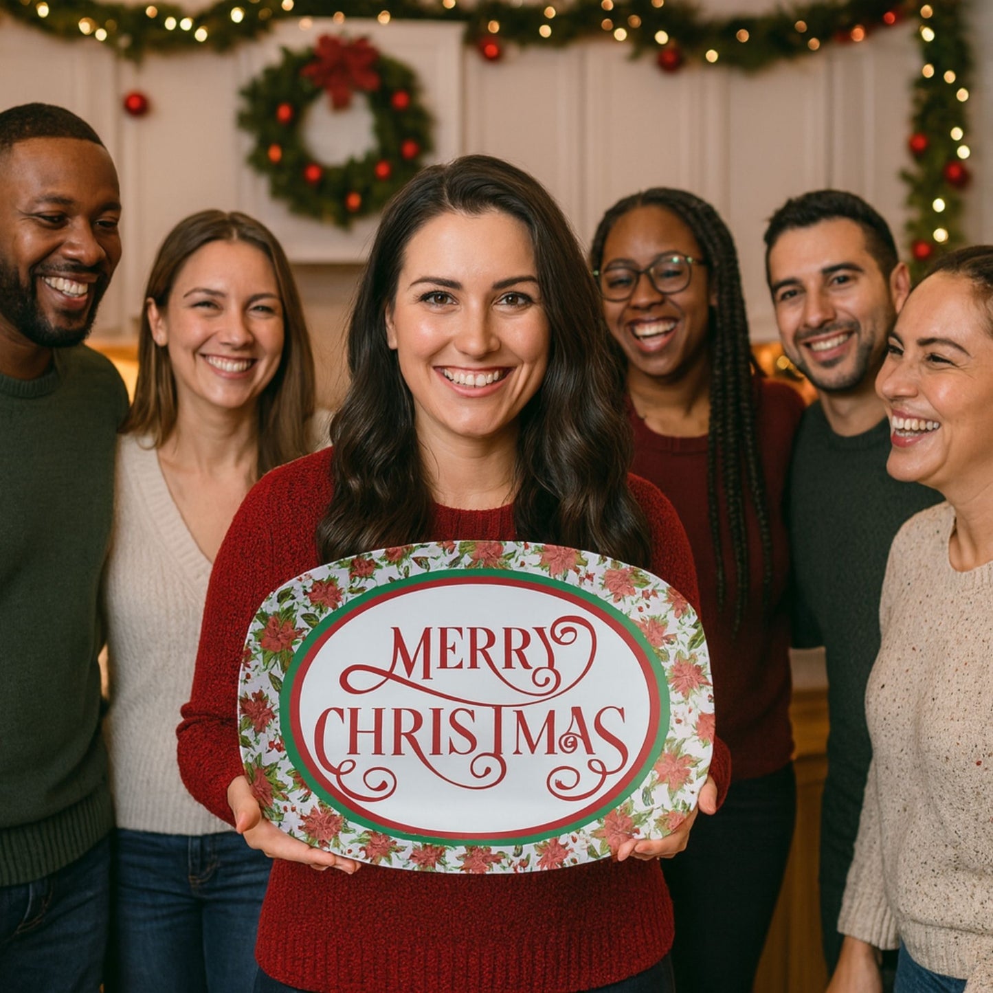 Merry Christmas Serving Tray – Festive Holiday Platter