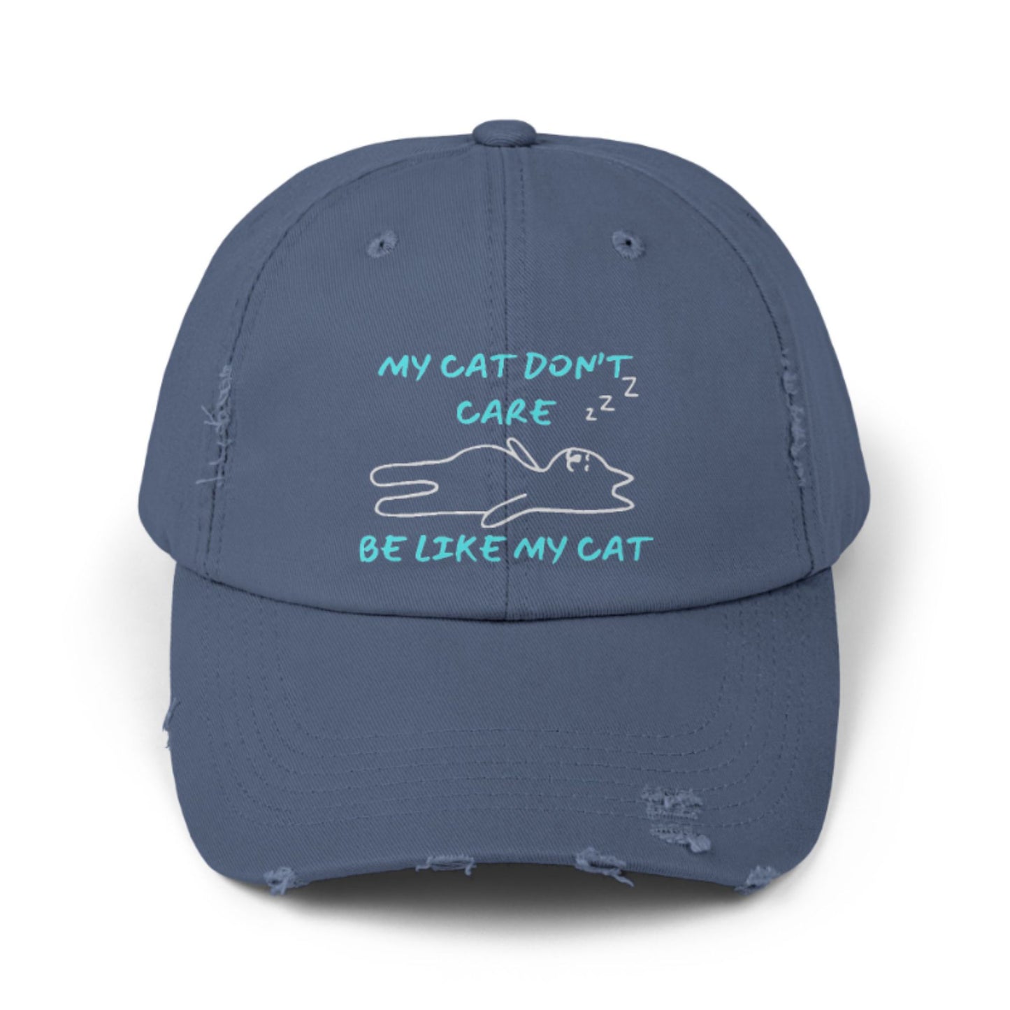 Distressed Unisex Baseball Cap- Cat Lovers Gifts