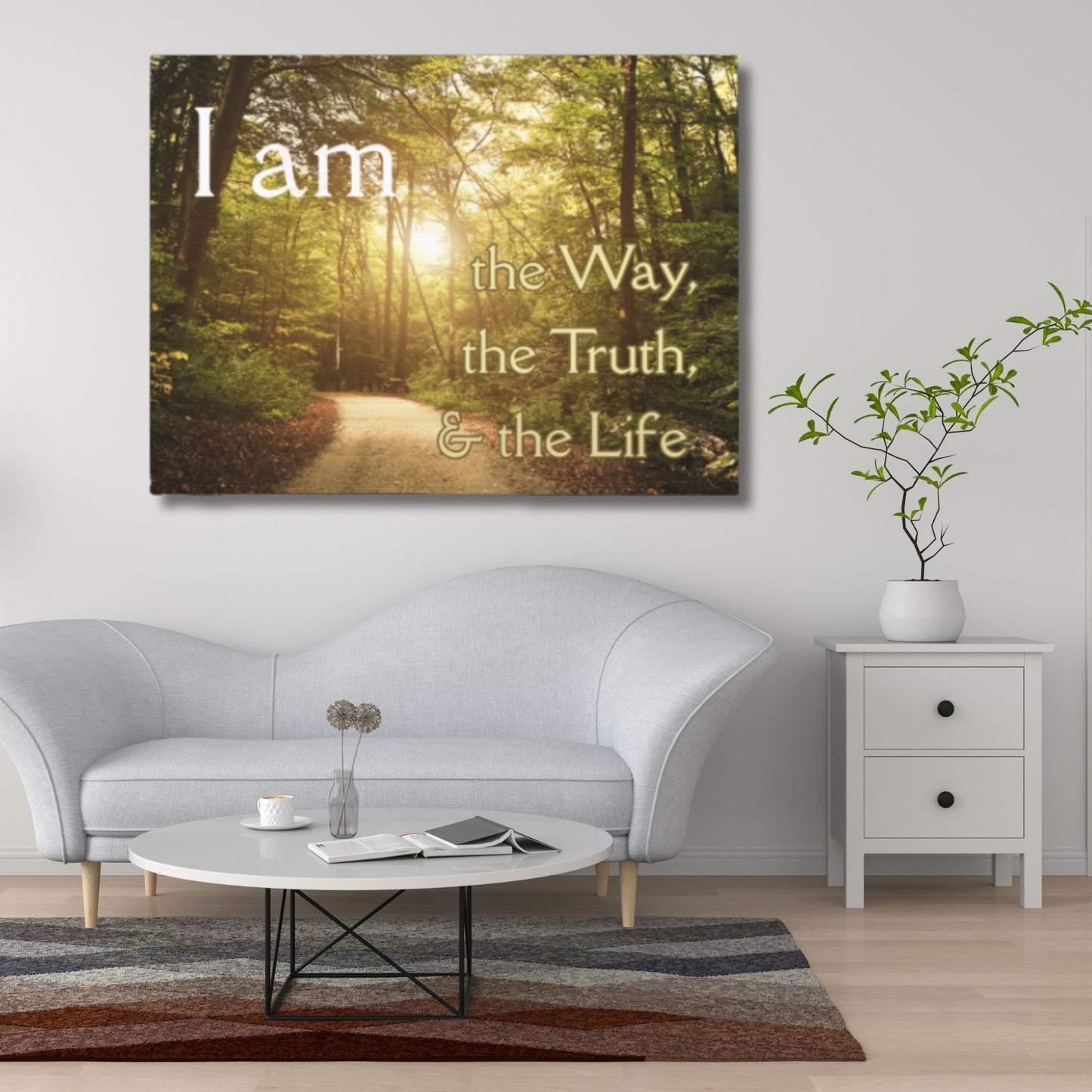 I Am the Way Truth & Life Christian Christmas Canvas | Faith Wall Art