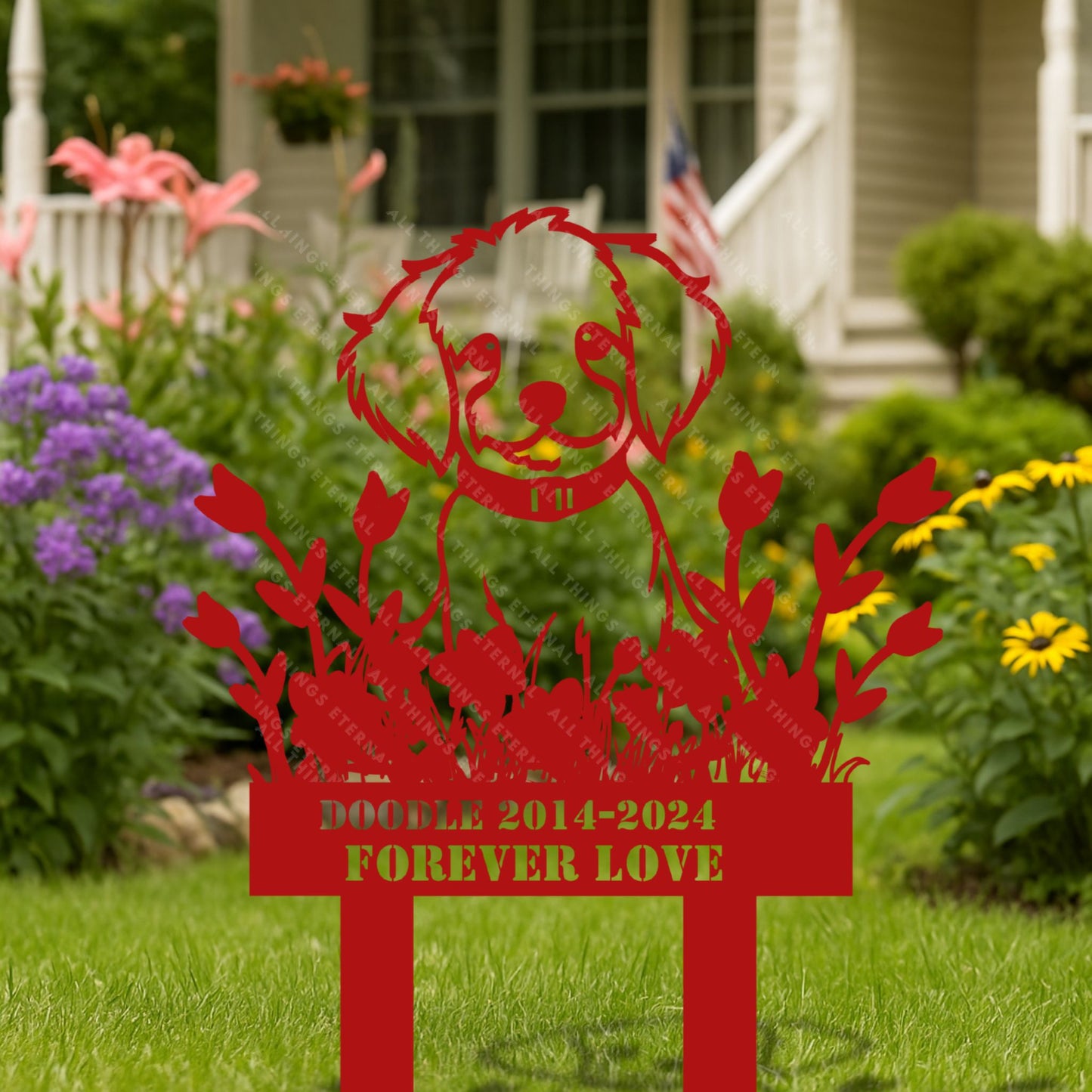 Custom Dog Memorial Sign: Personalized Pet Grave Marker, Outdoor Tribute