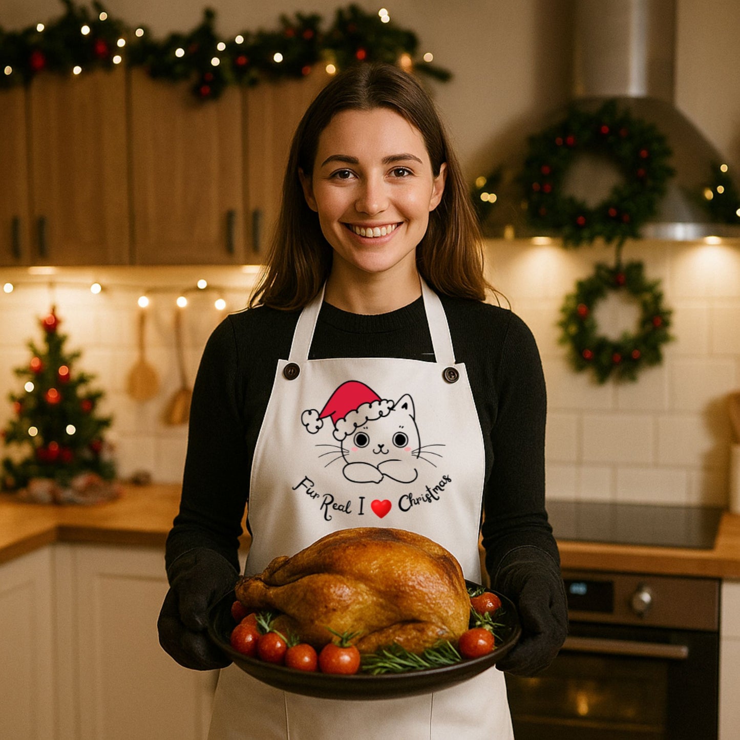 Fur Real Cute Kitty Apron – Adorable Cat Lover Kitchen Gift