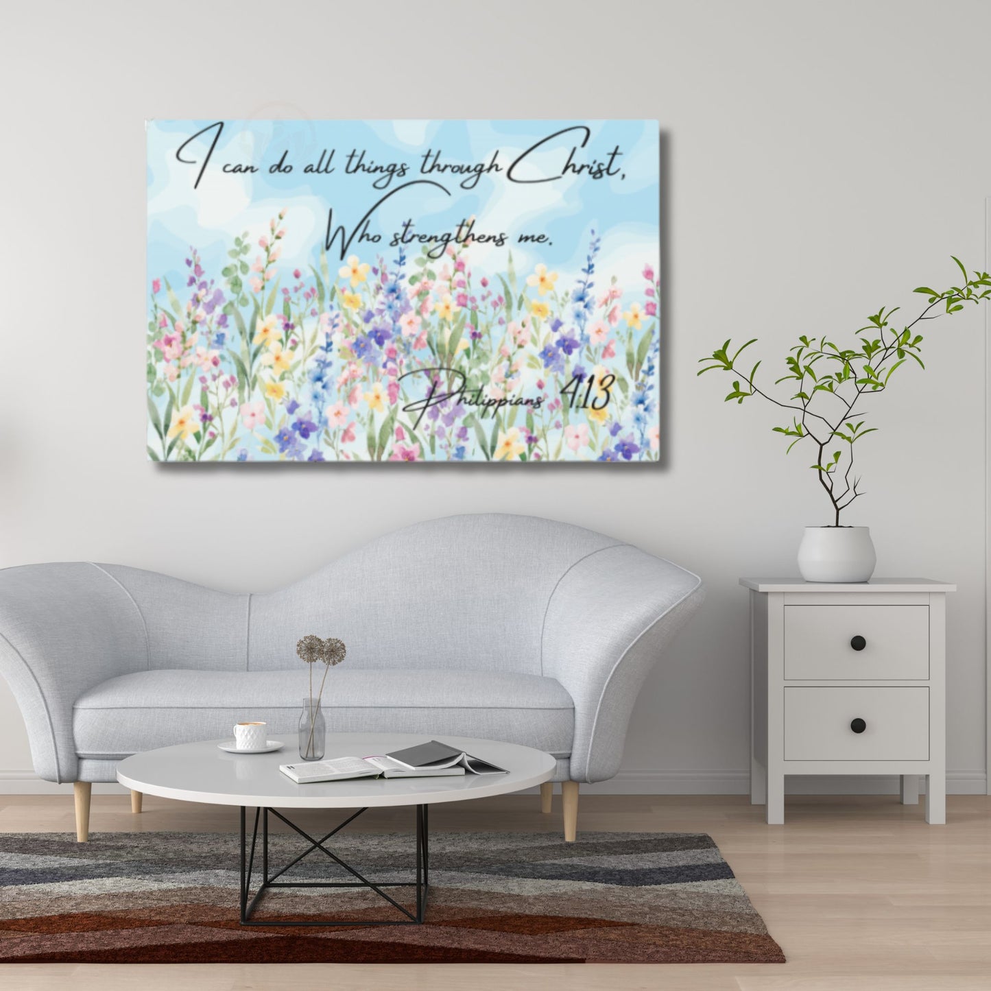 I Can Do All Things Through Christ Canvas | Christian Wall Art