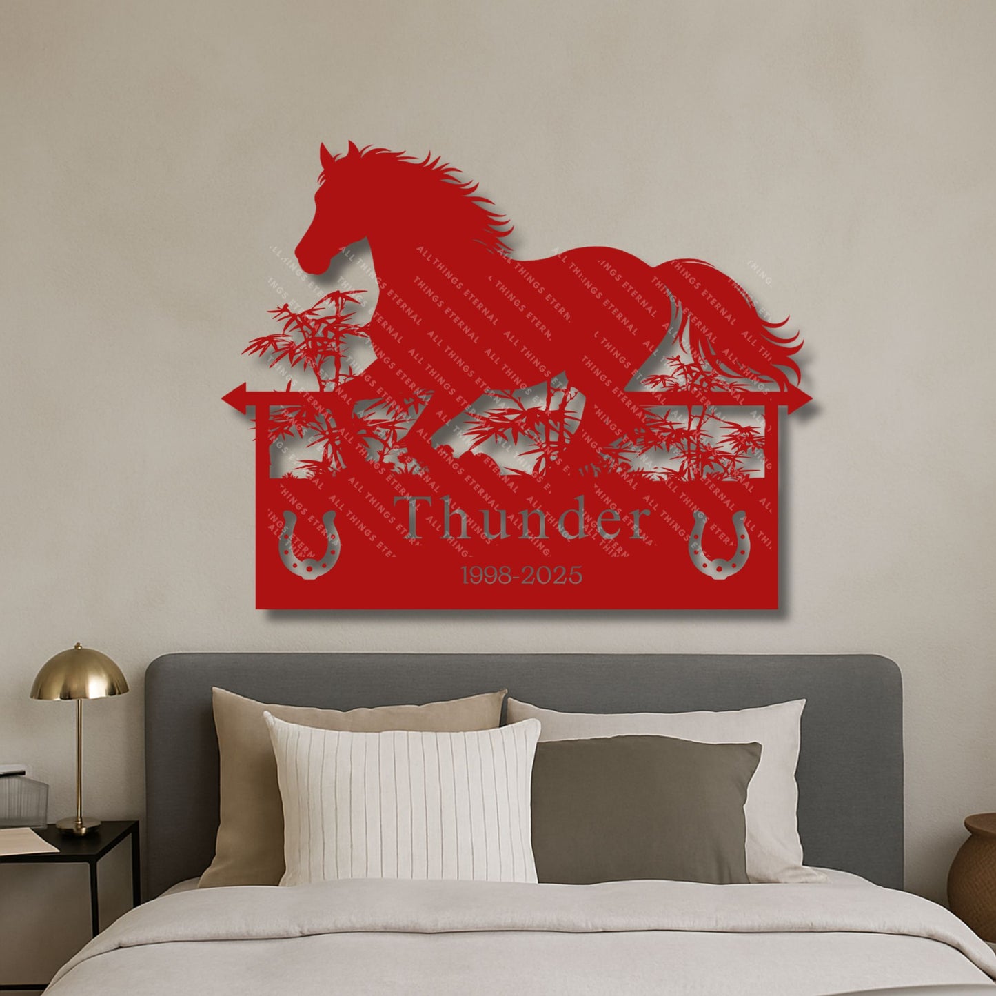 Horse Memorial Metal Wall Art | Equestrian Tribute Home Decor Sign