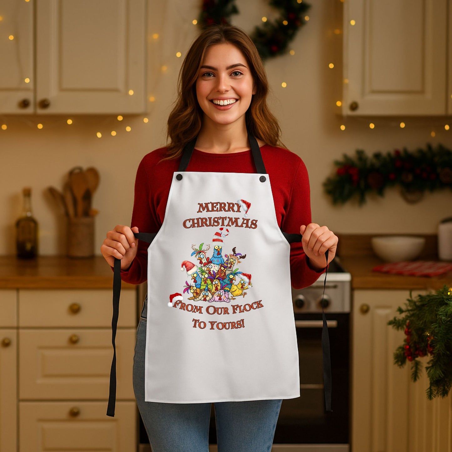 From Our Flock Apron | Funny Christmas Cooking Apron Gift