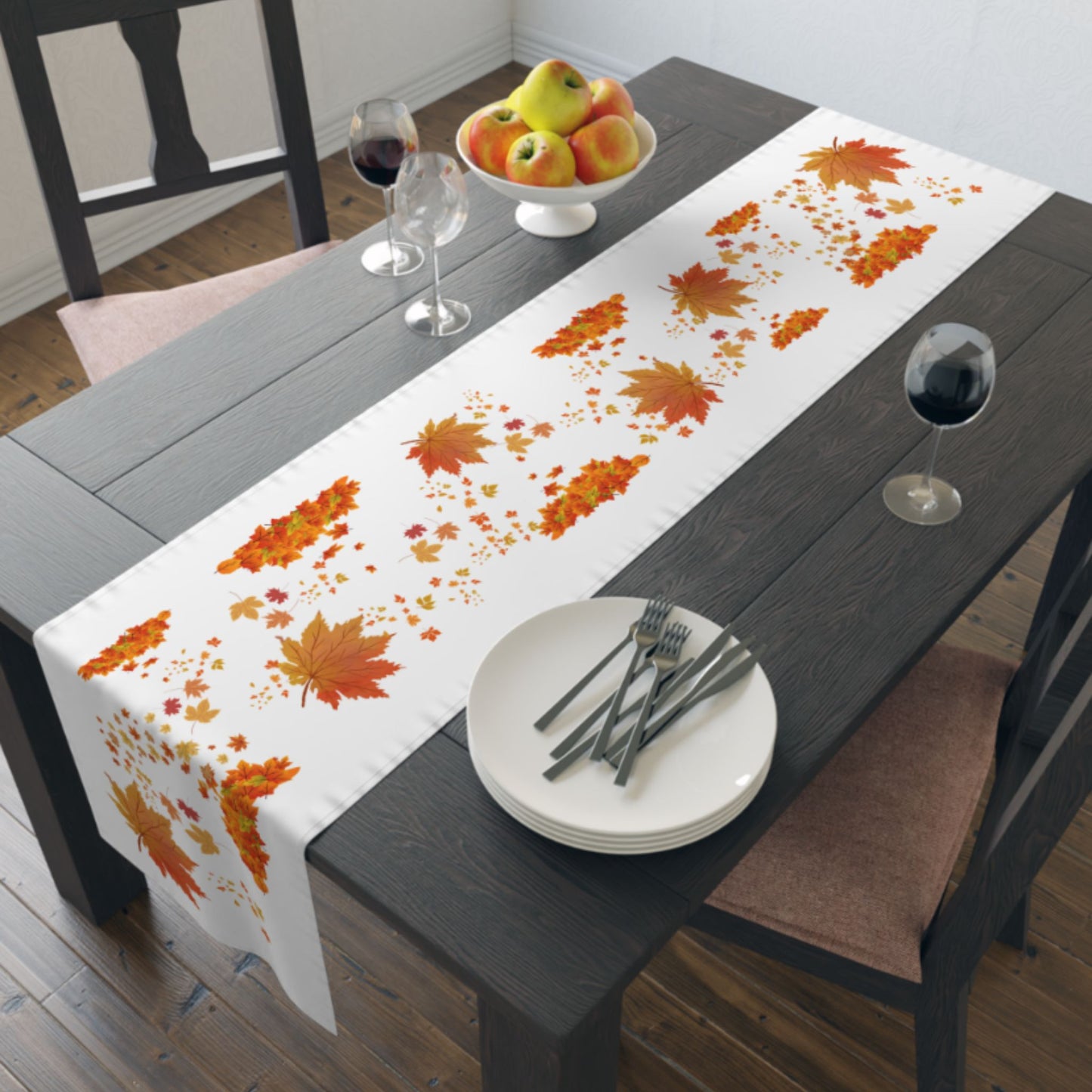 Fall Leaves Table Runner – Autumn Harvest & Thanksgiving Decor