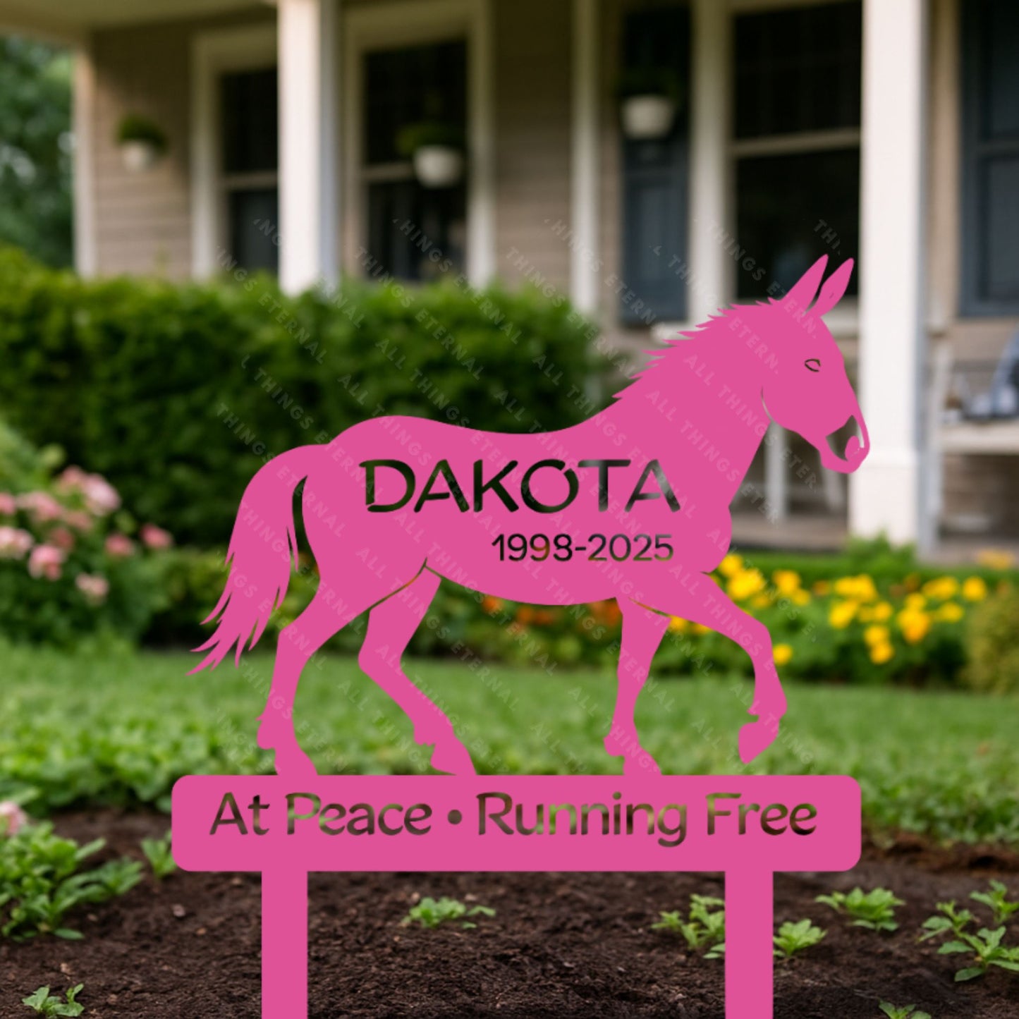 Personalized Mule Memorial Garden Stake Sign