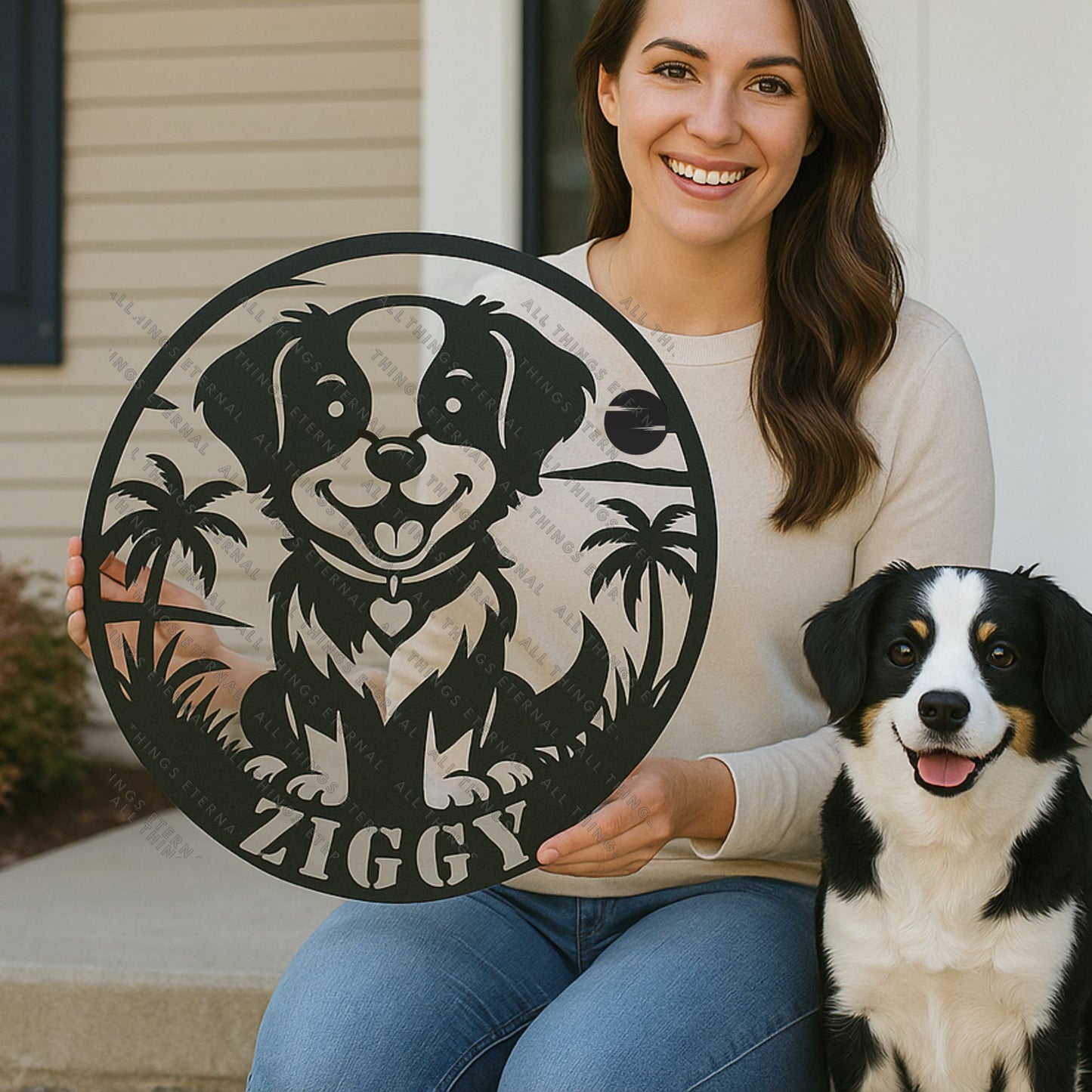 Personalized Pomeranian Metal Sign | Custom Dog Name Wall Art Gift