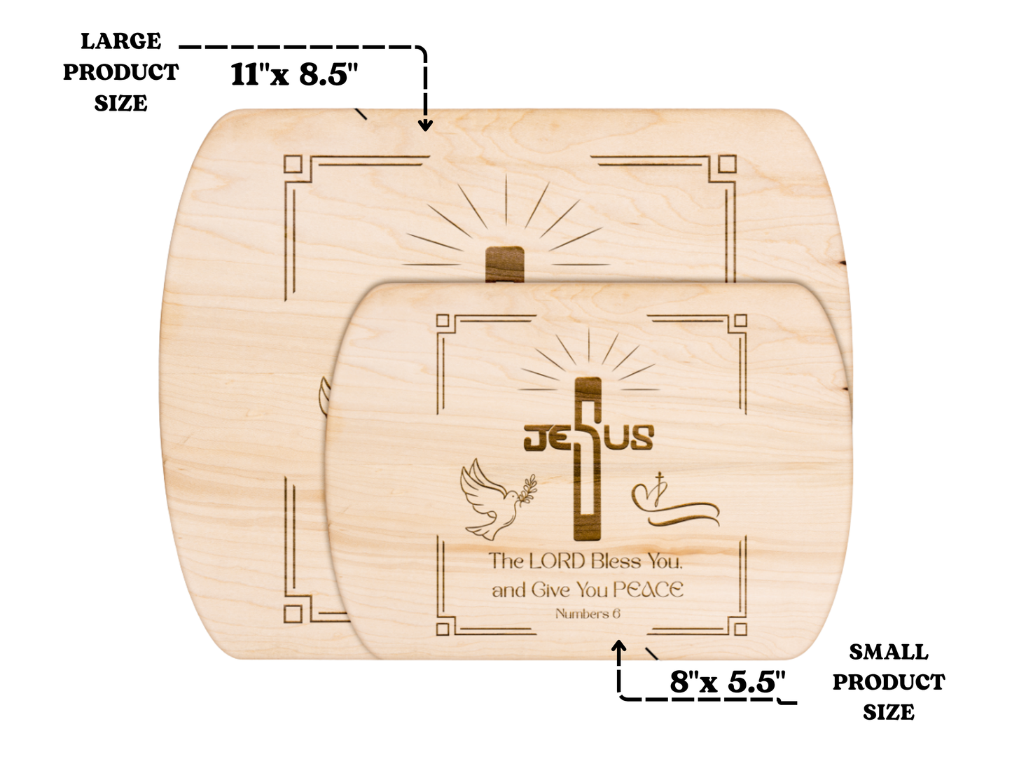 Beautiful Christian Cutting Board- Religious Gift for Housewarming, Wedding, or Pastor