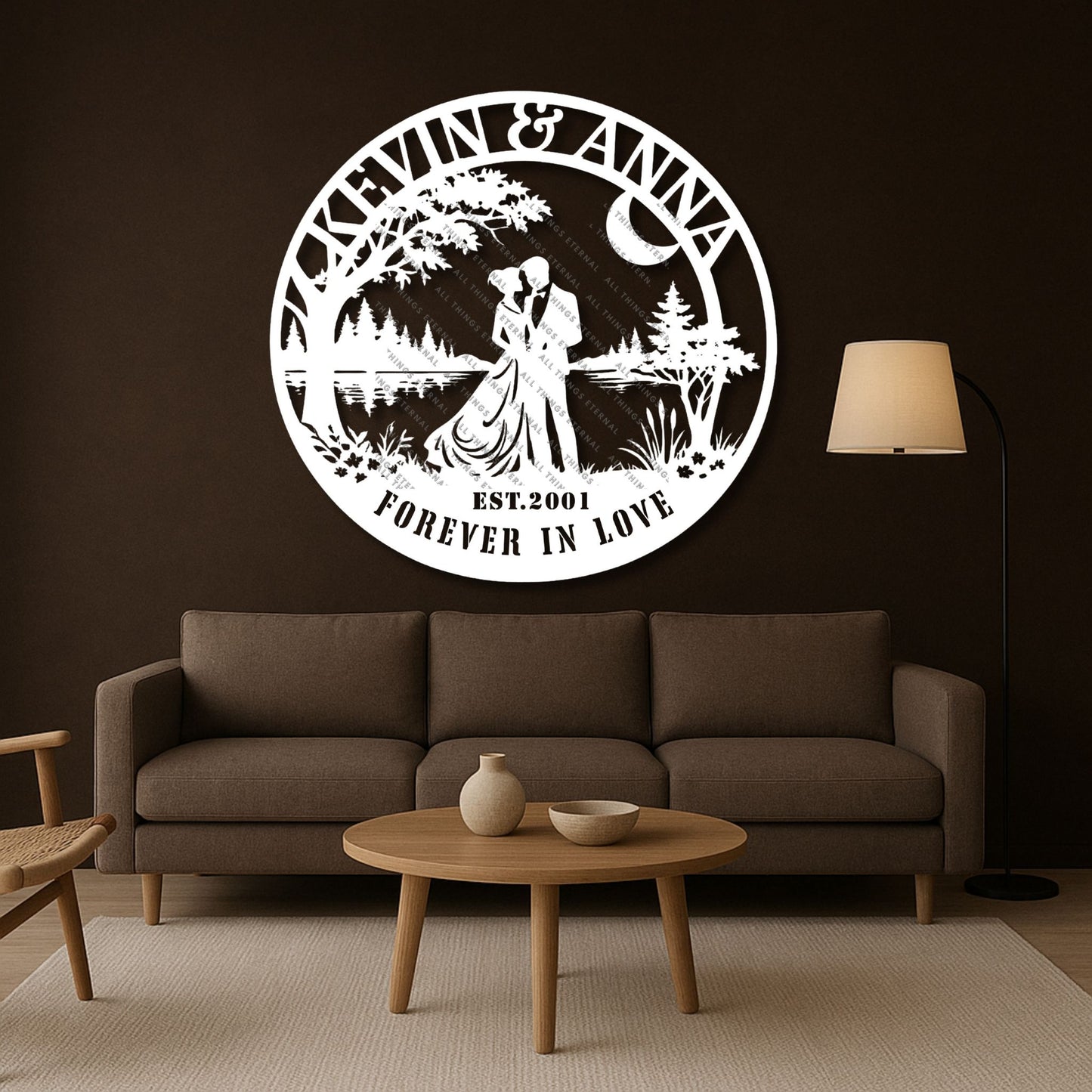 Personalized Wedding Metal Sign – Custom Couple Name Wall Art