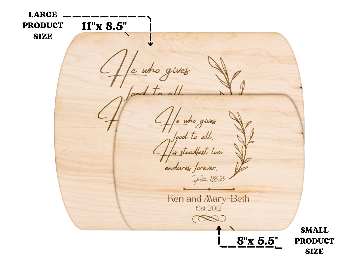 Personalized Christian Cutting Board- Custom Family Name  Faith-Based Kitchen Decor