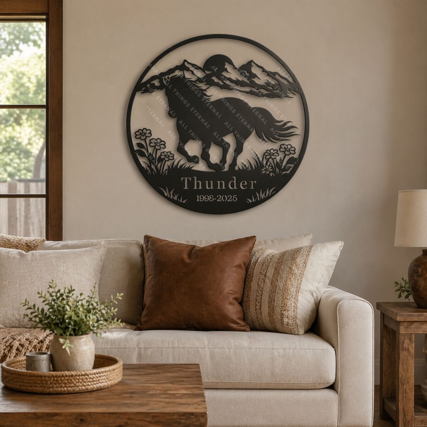 Personalized Horse Memorial Metal Sign – Custom Engraved Tribute Gift