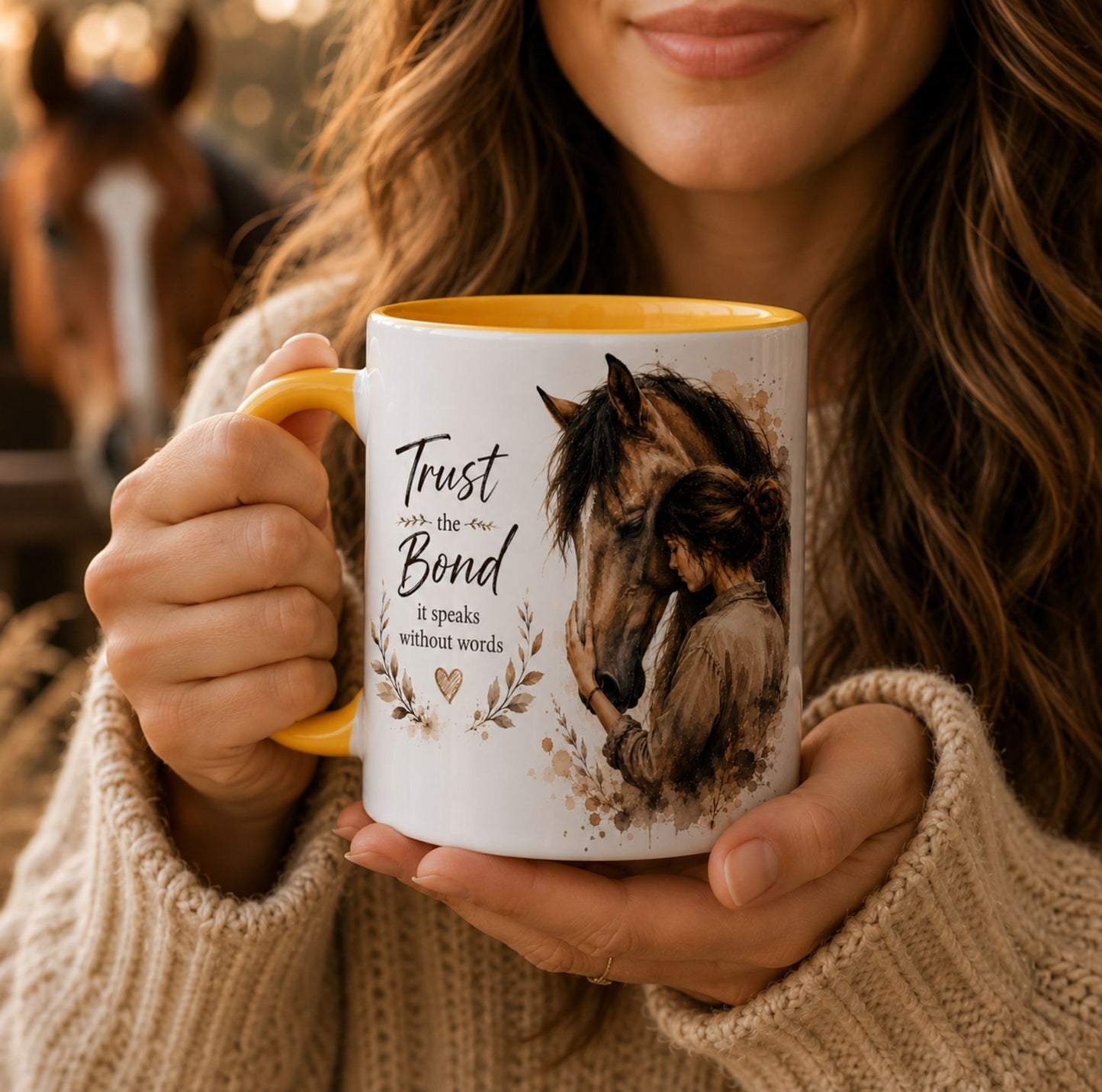 Trust the Bond Horse Mug – Equestrian Coffee Cup for Horse Lovers Mom