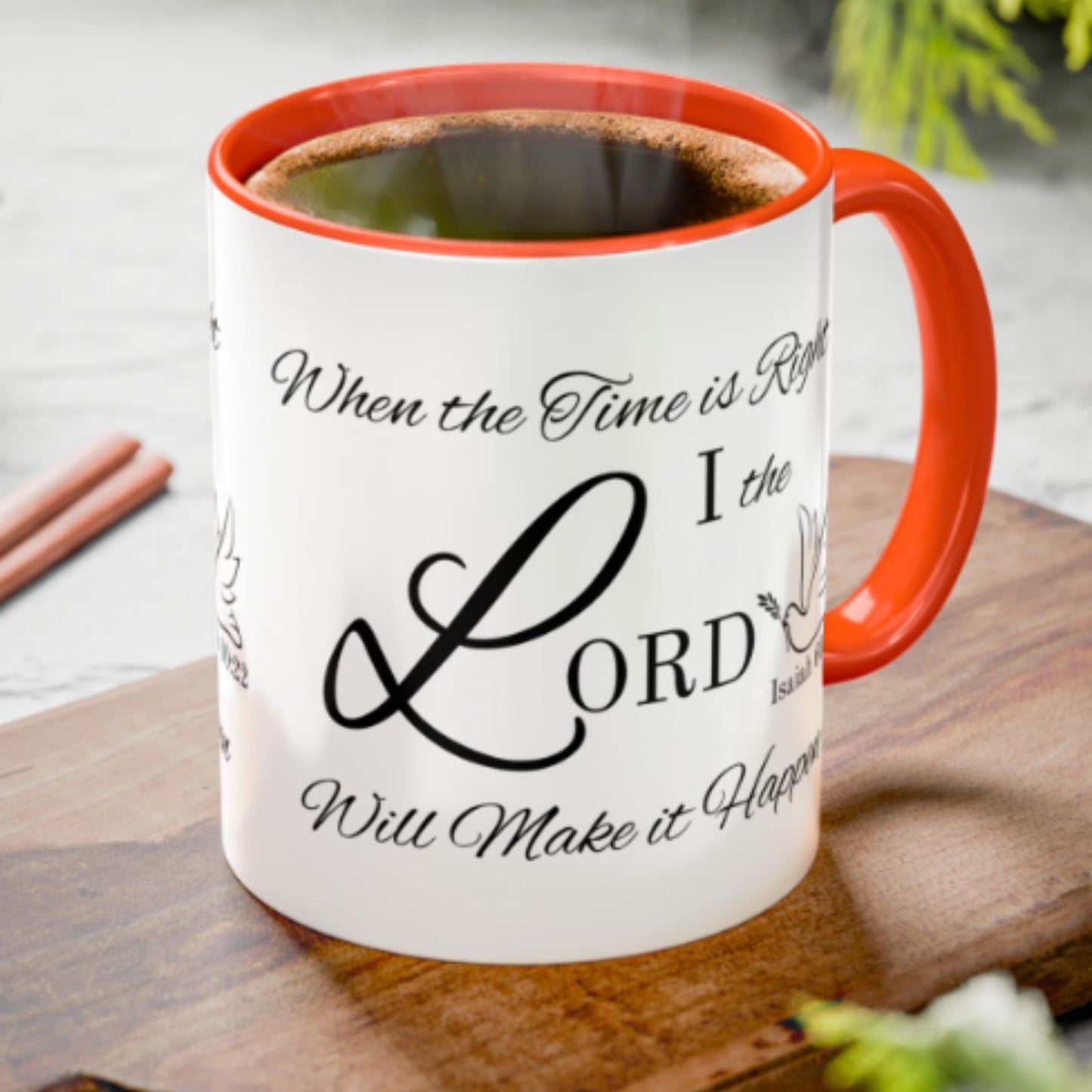 Christian Two-Tone Coffee Mug – Isaiah 60:22 Bible Verse Gift