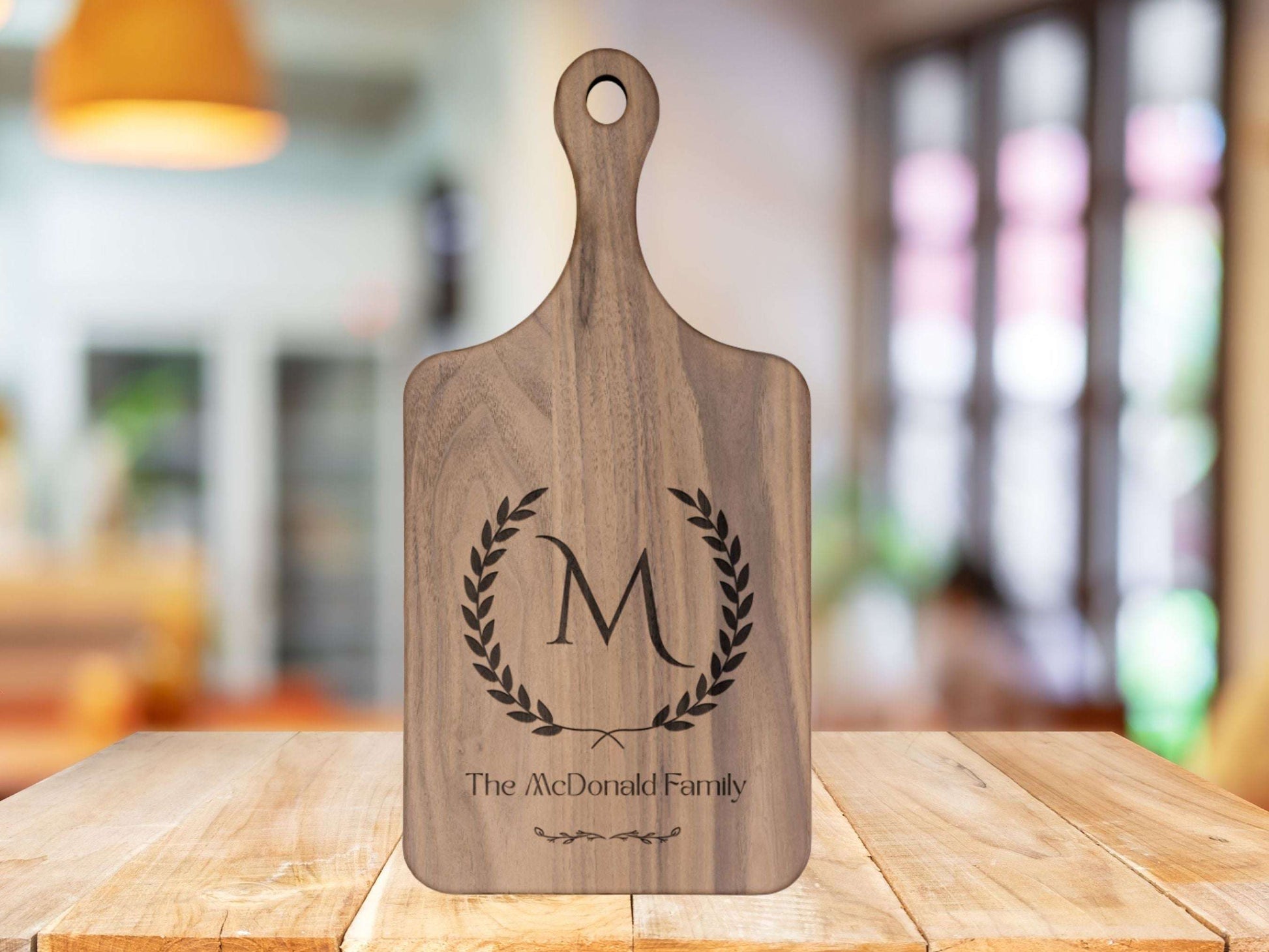 Personalized Monogram Cutting Board –  Housewarming or Anniversary Gifts