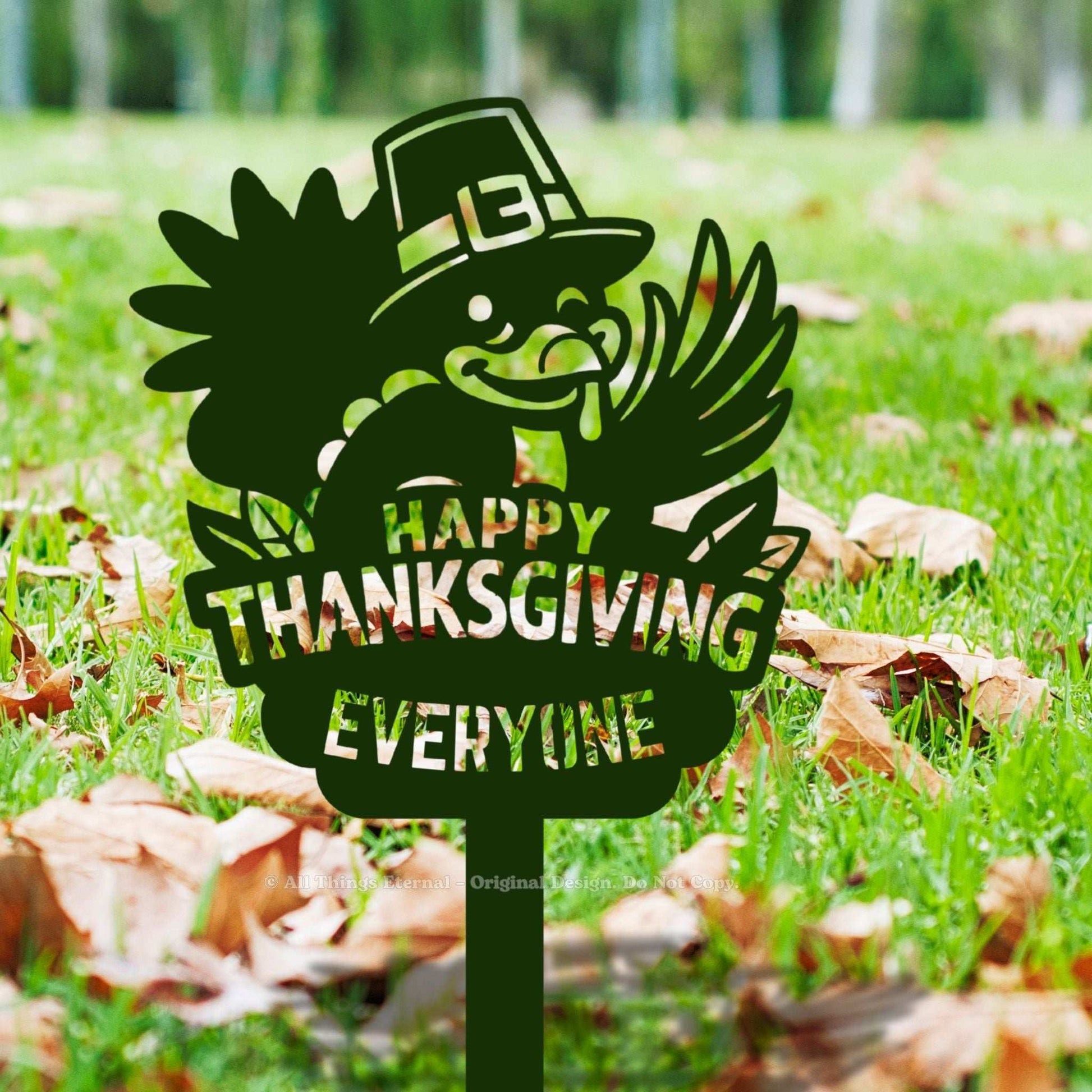 Thanksgiving Metal Yard Sign - Custom Autumn Porch Sign