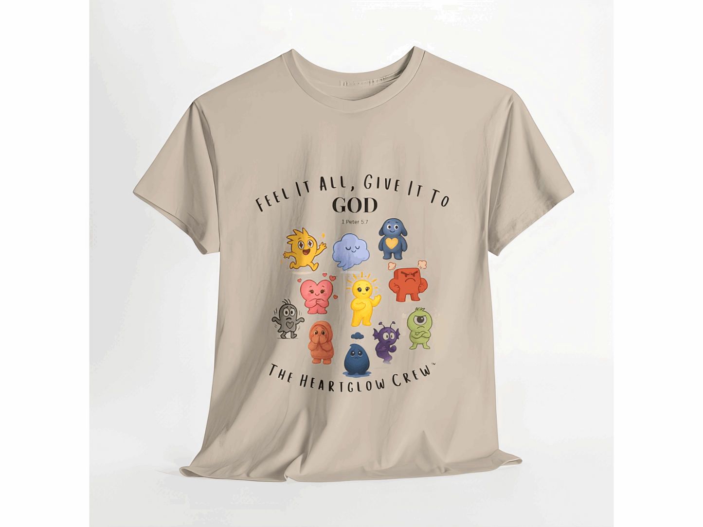 The Heartglow Crew™ Faith T-Shirt – Christian Emotional Characters Tee for Kids, Teens & Adults