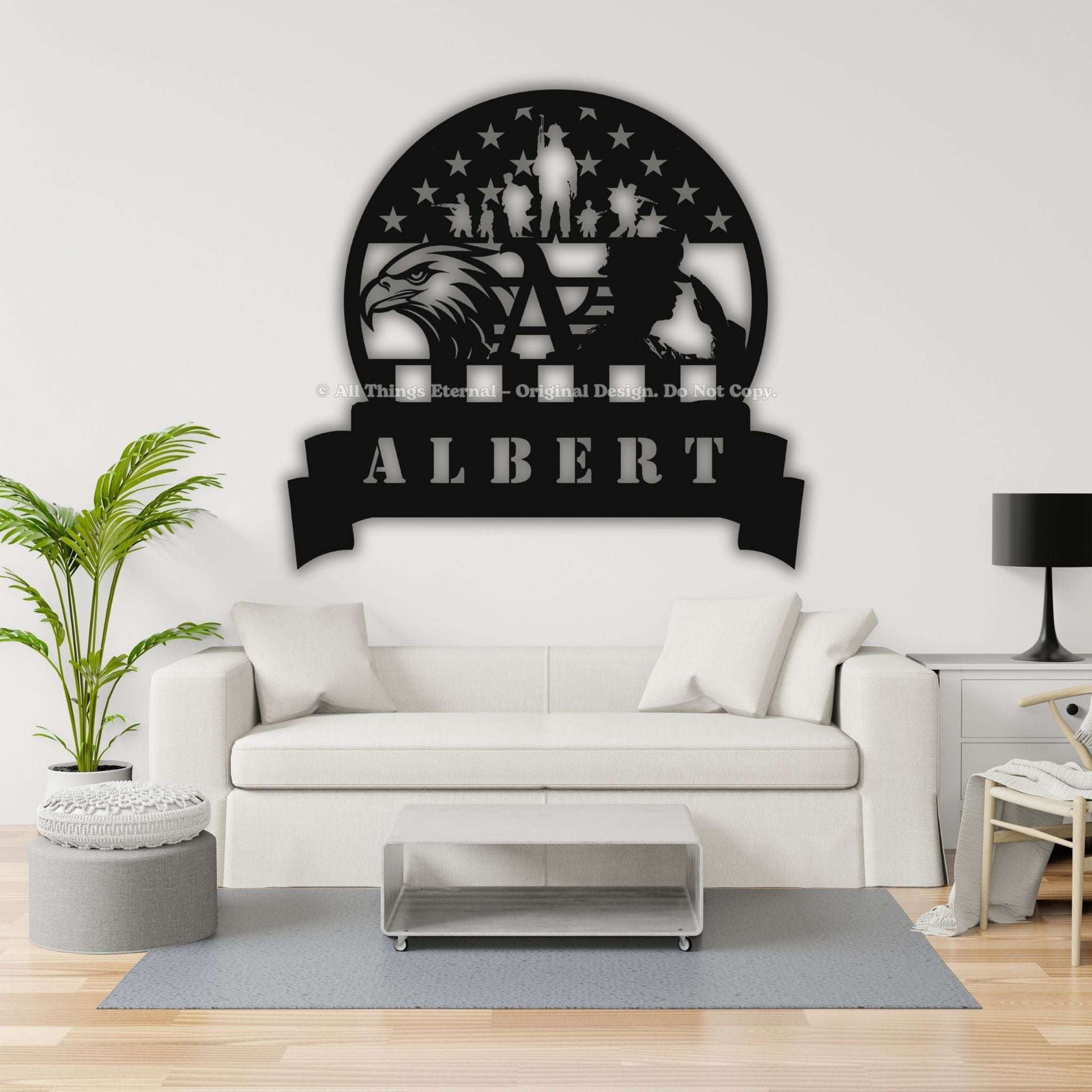 Personalized Wall Art – Independence Day Gifts for US Veterans