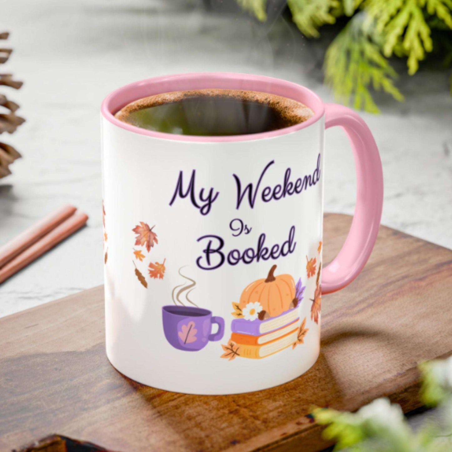 Cozy Fall Mug for Book Lovers – Autumn Reading Gift Coffee Tea Cup