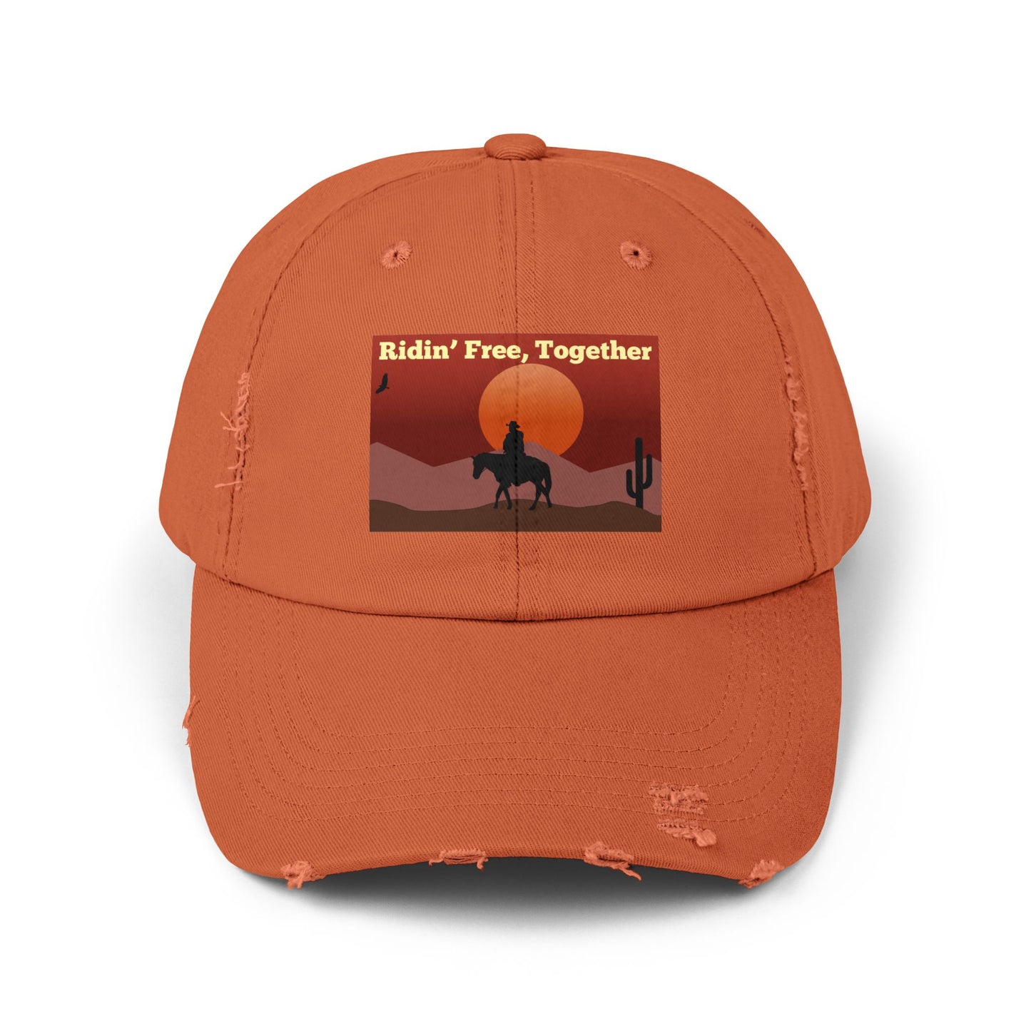 Ridin' Free Together Distressed Vintage Horse Cap