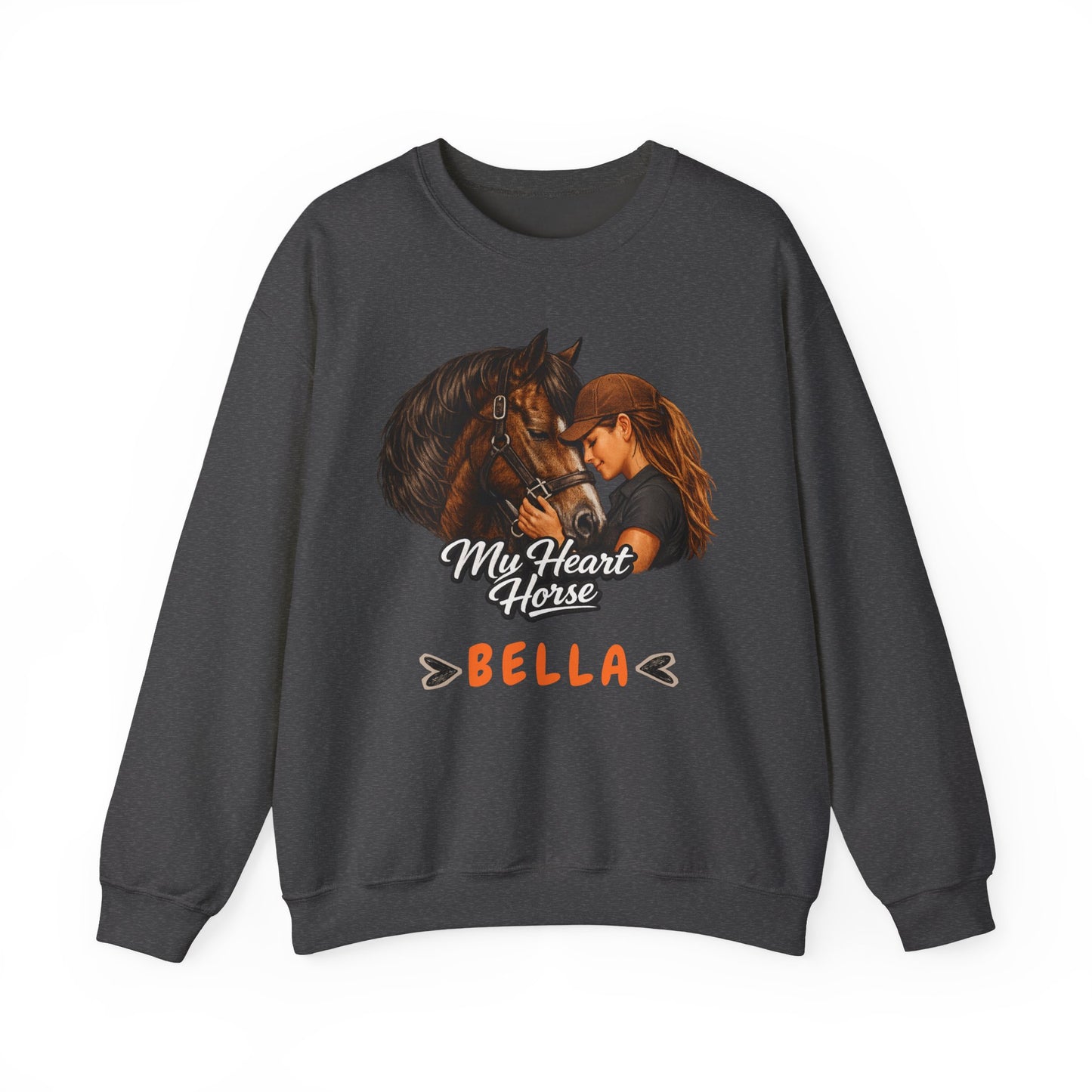 My Heart Horse Personalized Crewneck Sweatshirt for Women