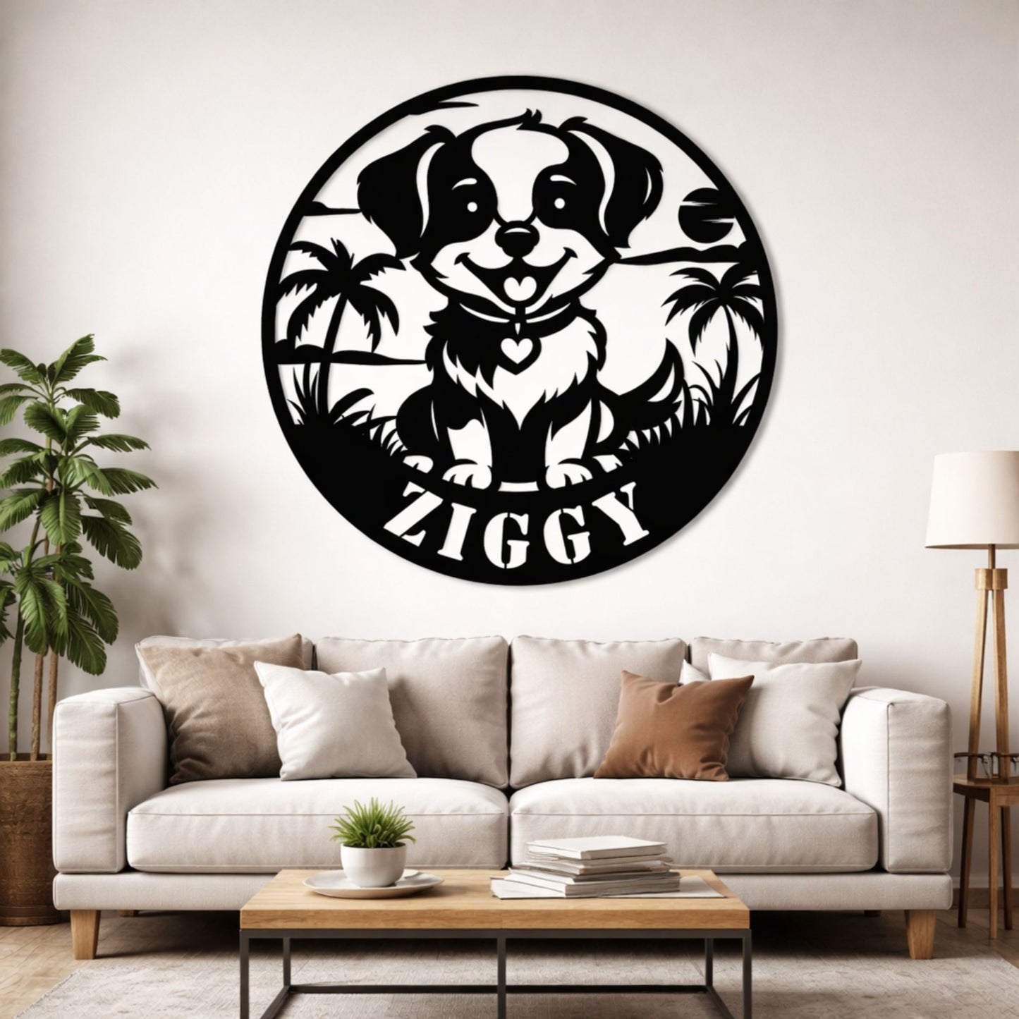 Personalized Pomeranian Metal Sign | Custom Dog Name Wall Art Gift