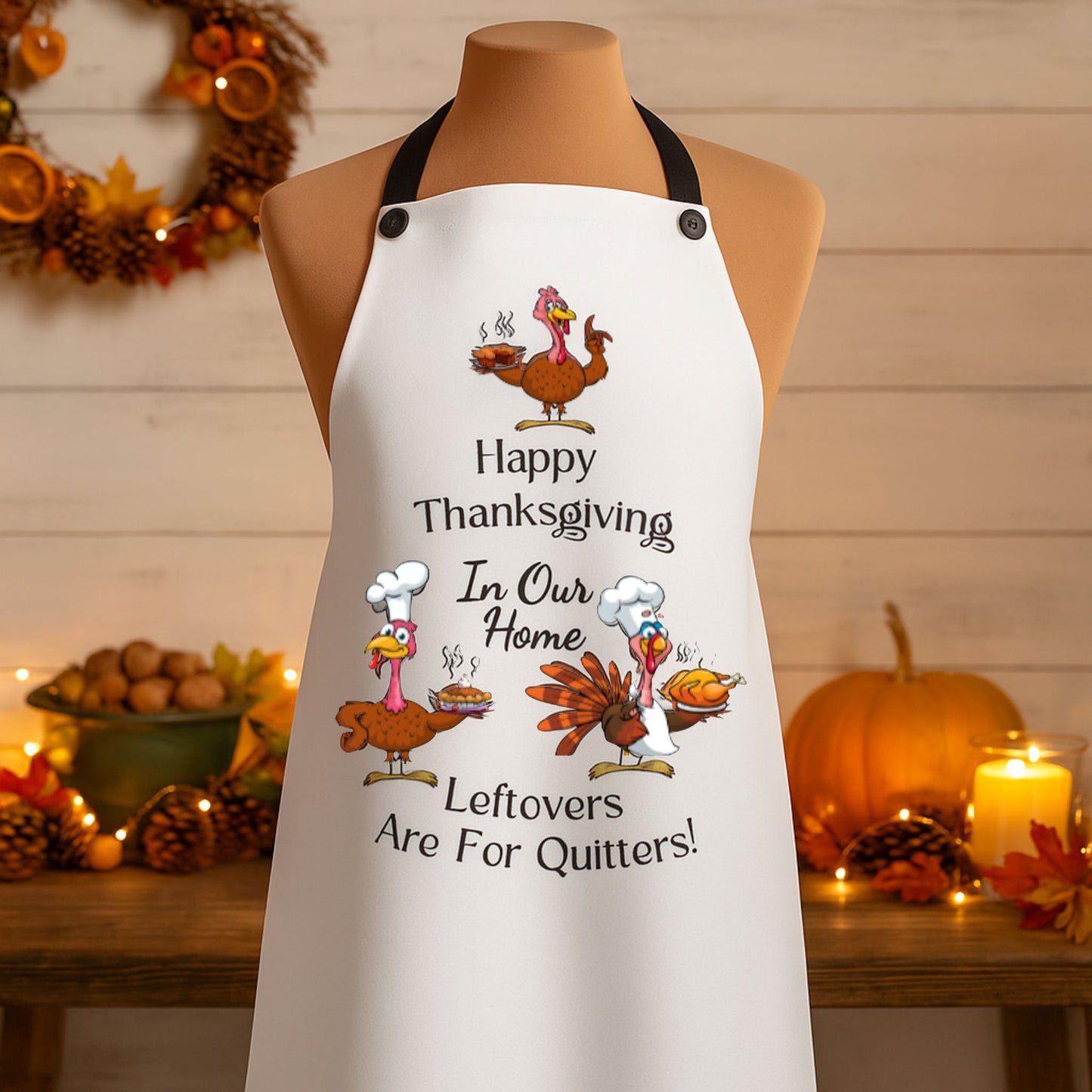 Leftovers Are For Quitters Apron | Funny Thanksgiving Cooking Gift
