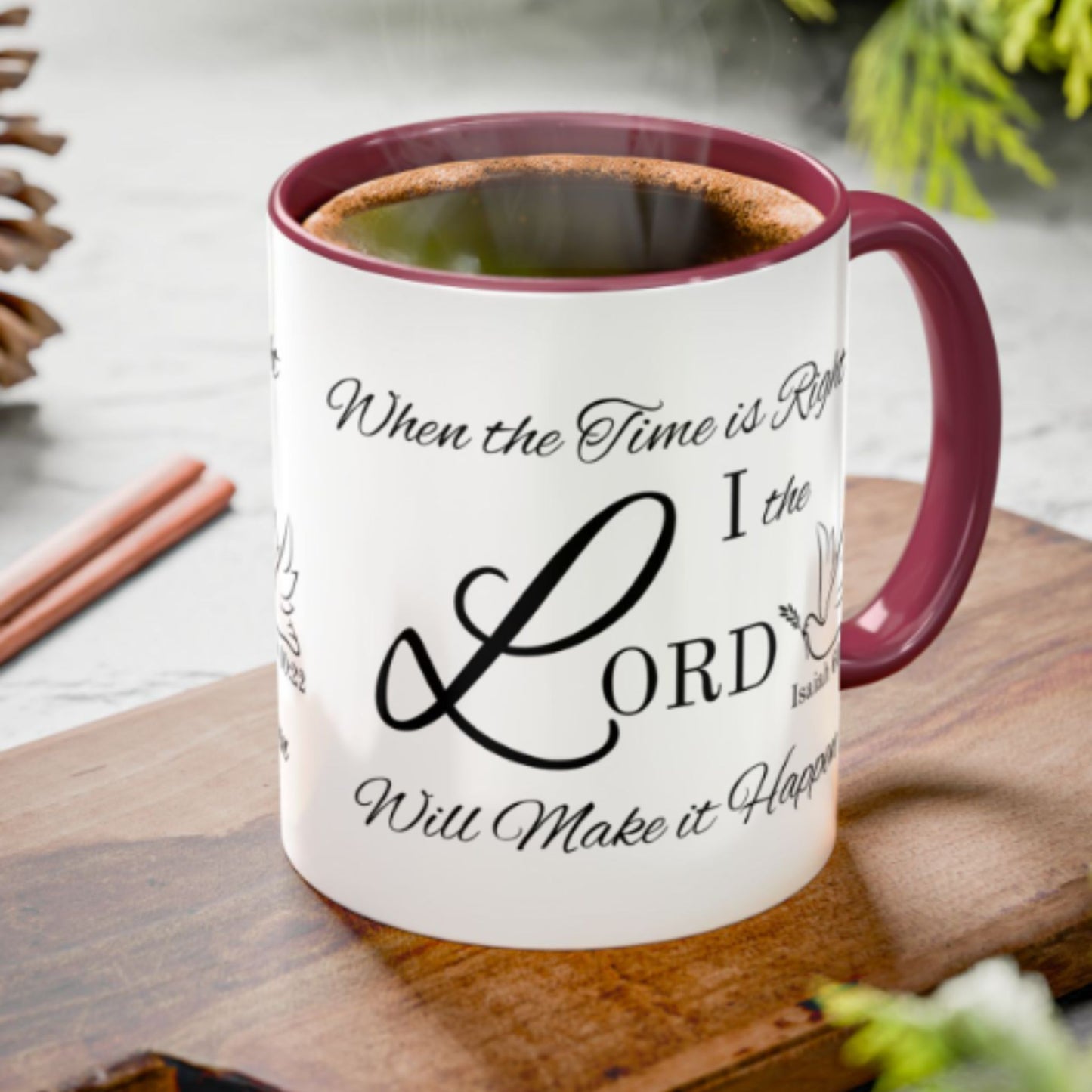 Christian Two-Tone Coffee Mug – Isaiah 60:22 Bible Verse Gift