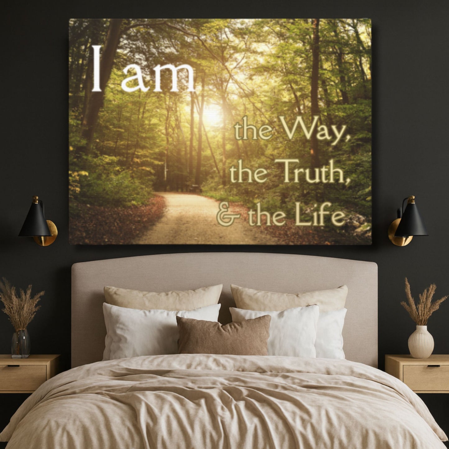 I Am the Way Truth & Life Christian Christmas Canvas | Faith Wall Art