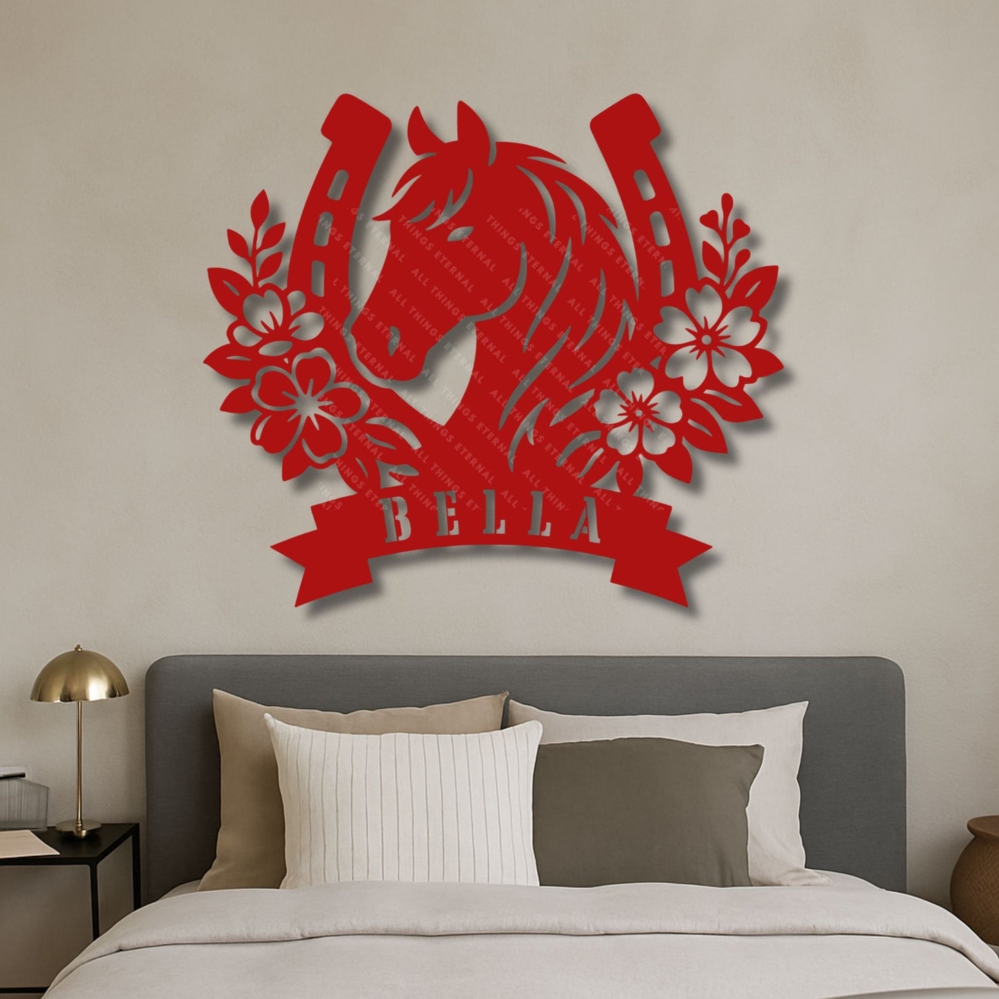 Personalized Horse Stall Name Sign – Custom Metal Horse Name Plaque – Equestrian Barn Decor – Horse Lover Gift
