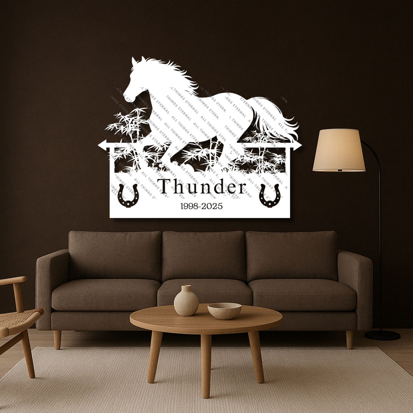 Horse Memorial Metal Wall Art | Equestrian Tribute Home Decor Sign