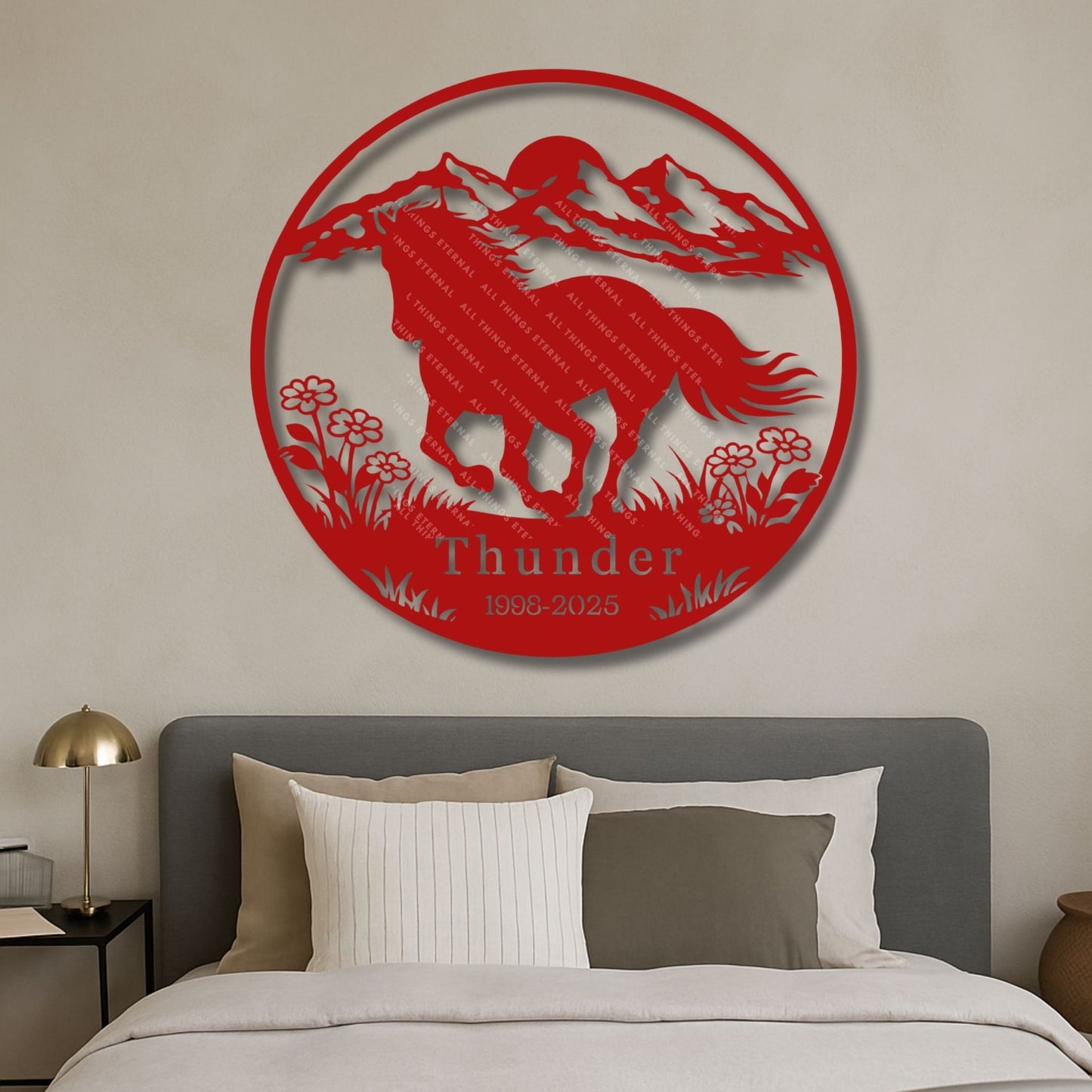Personalized Horse Memorial Metal Sign – Custom Engraved Tribute Gift