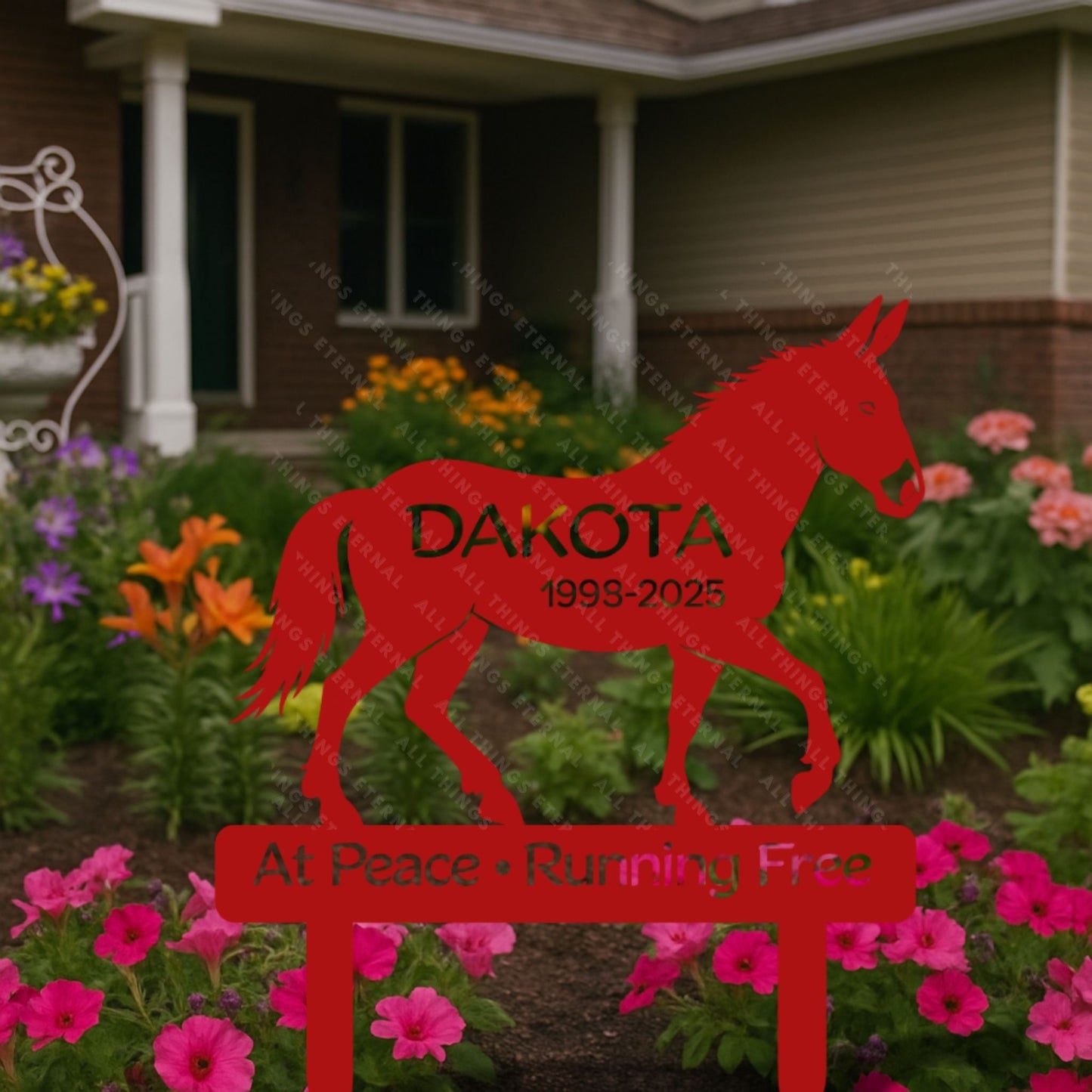 Personalized Mule Memorial Garden Stake Sign