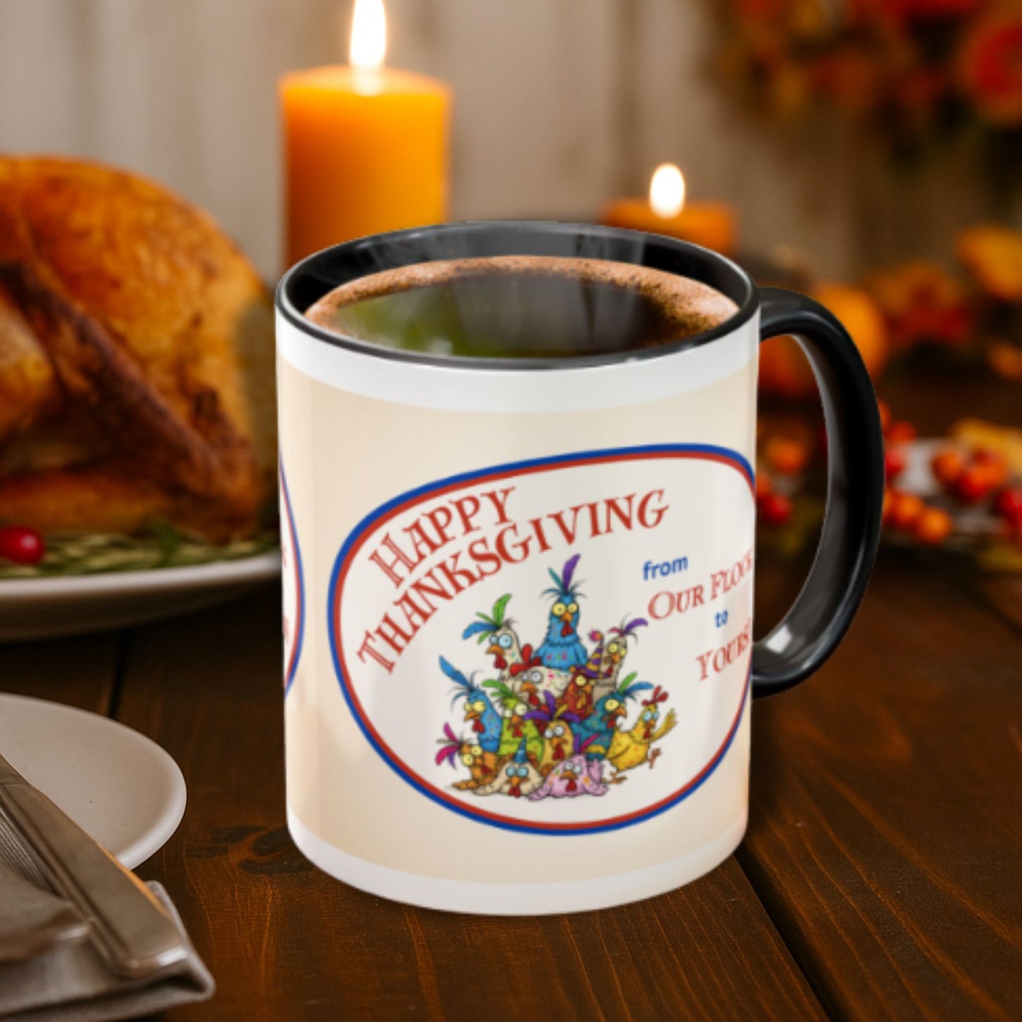 From Our Flock to Yours Mug | Fun Thanksgiving Coffee Cup Gift