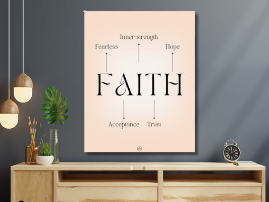Unframed Faith Wall Art Print – Christian Inspirational Poster Decor