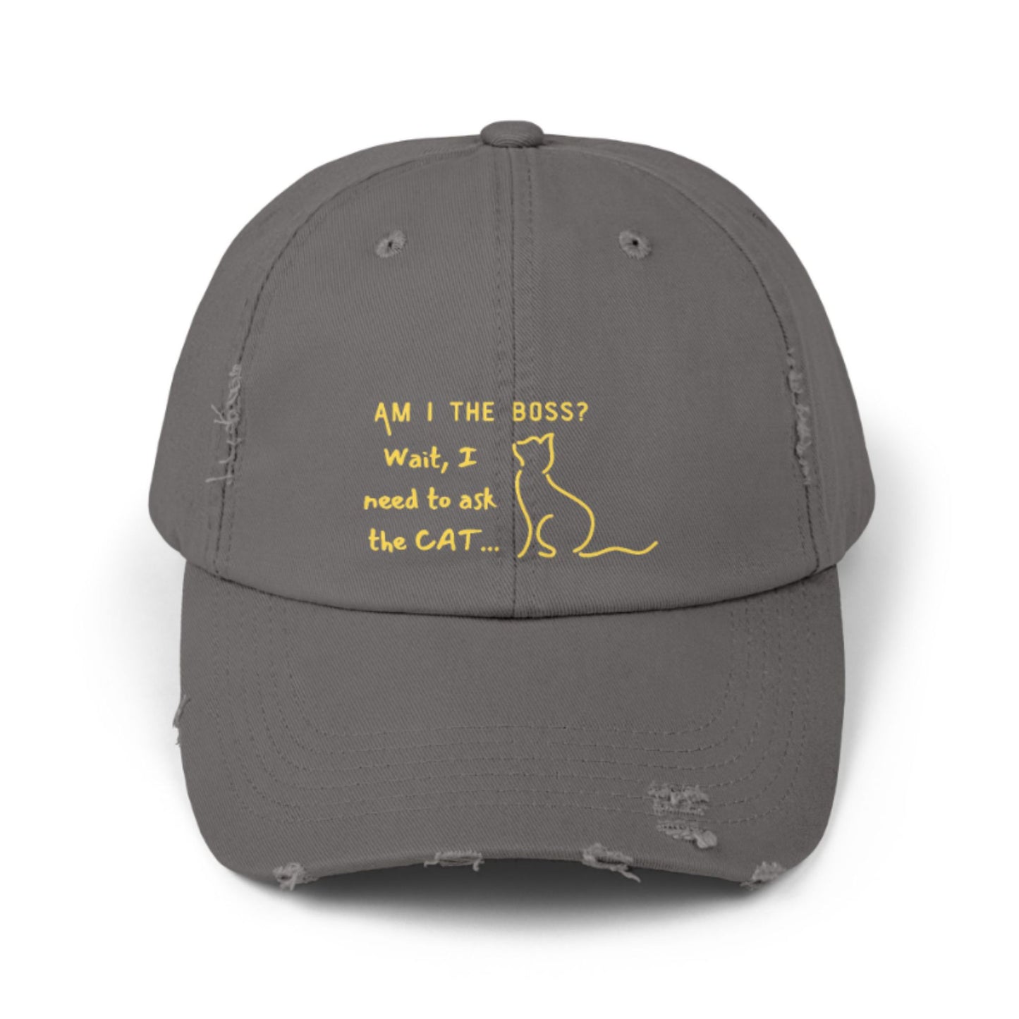 Funny Cat Lover Distressed Baseball Cap