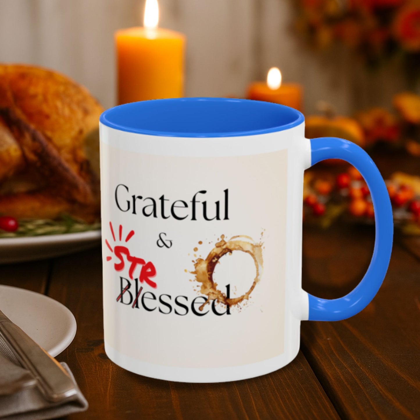 From Grateful to Stressed Mug | Funny Thanksgiving Coffee Cup Gift