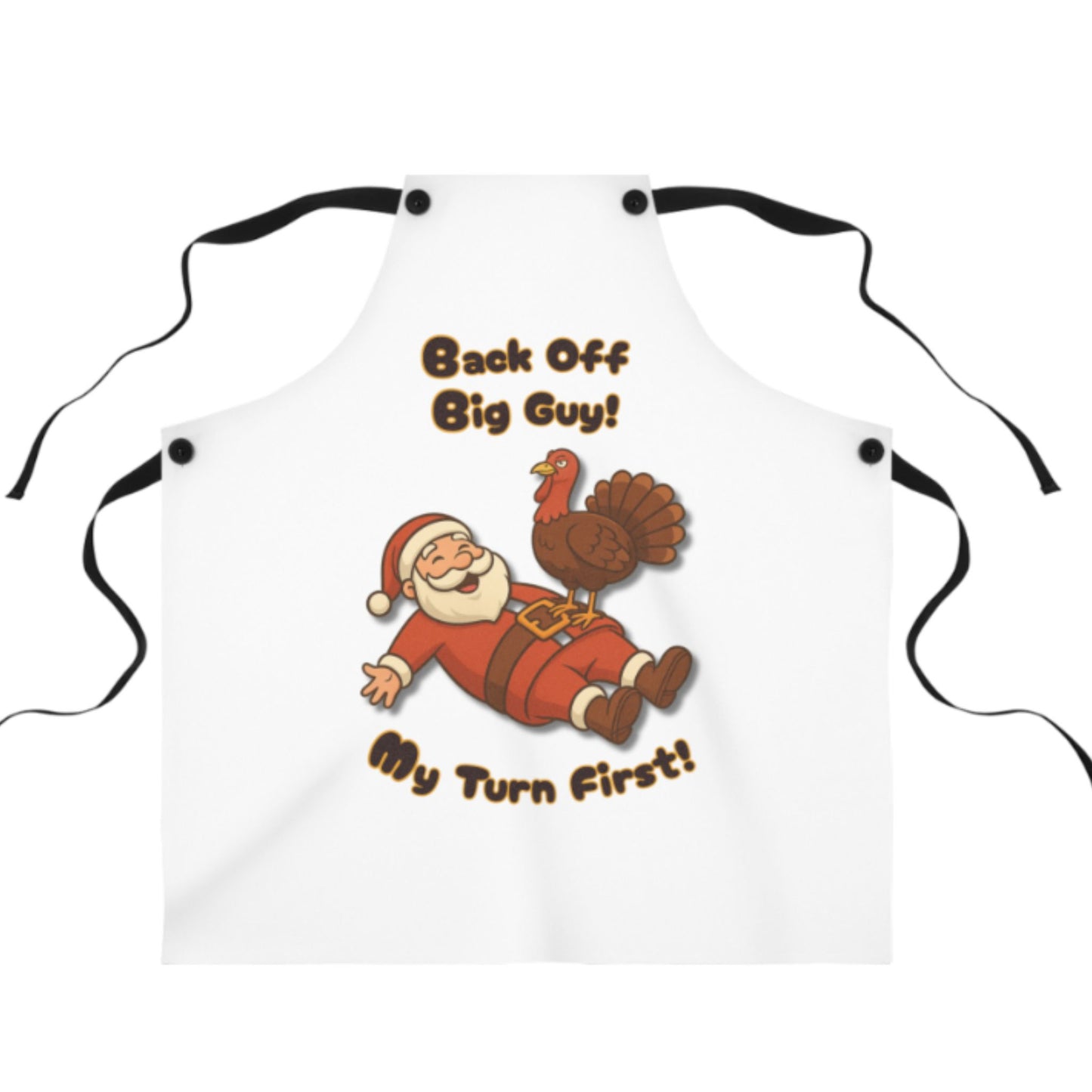 Back Off Big Guy Apron | Funny Cooking Apron | Thanksgiving Gifts