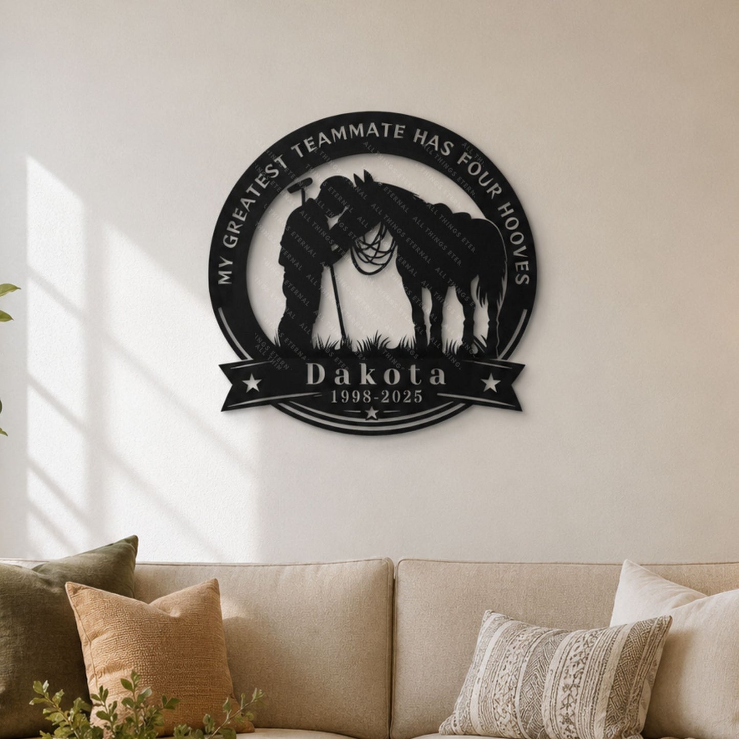 Personalized Polo Player Horse Memorial Metal Sign – Gift for Polo Players